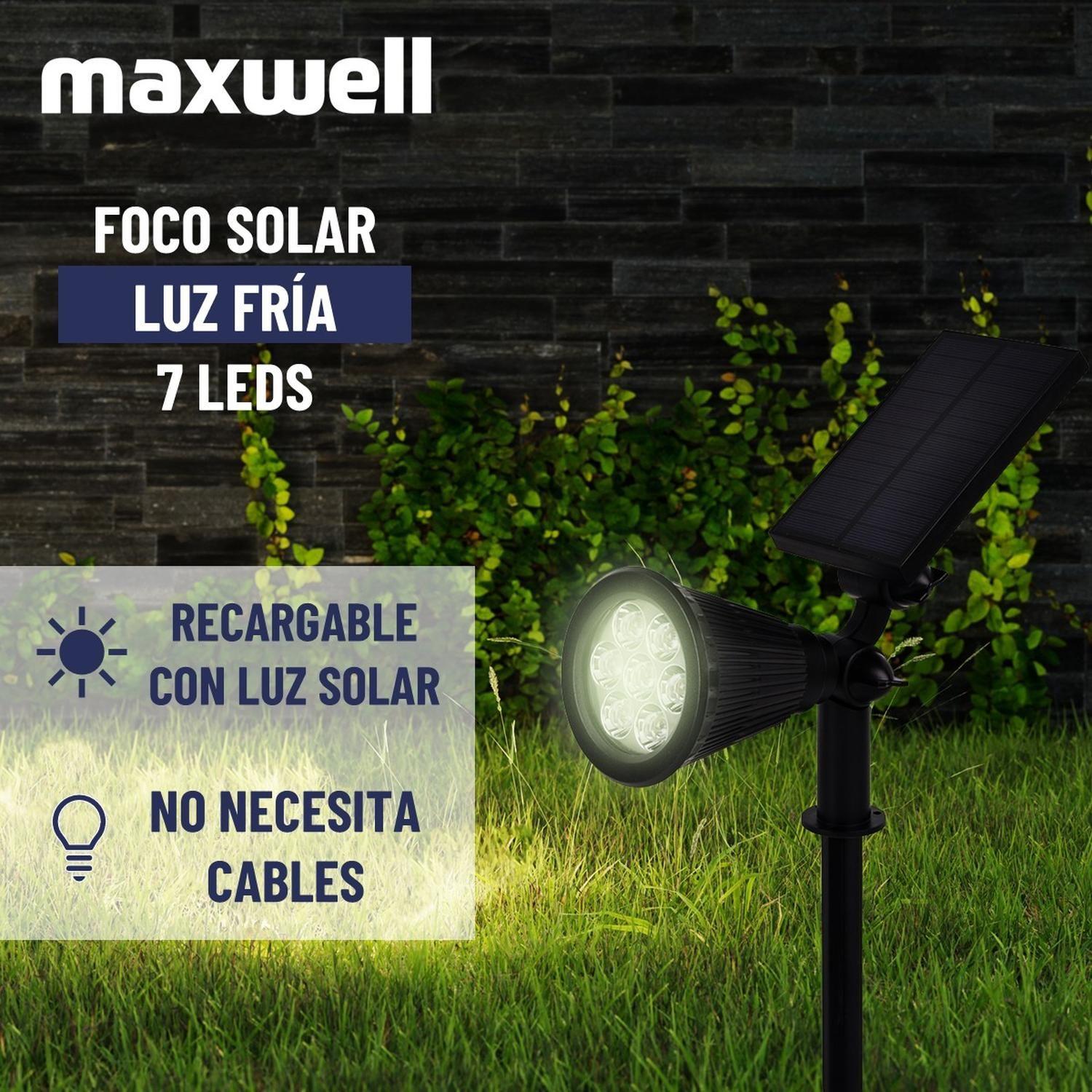 Foco Estaca Solar Jardin Led Maxwell Impermeable Luz RGB-1