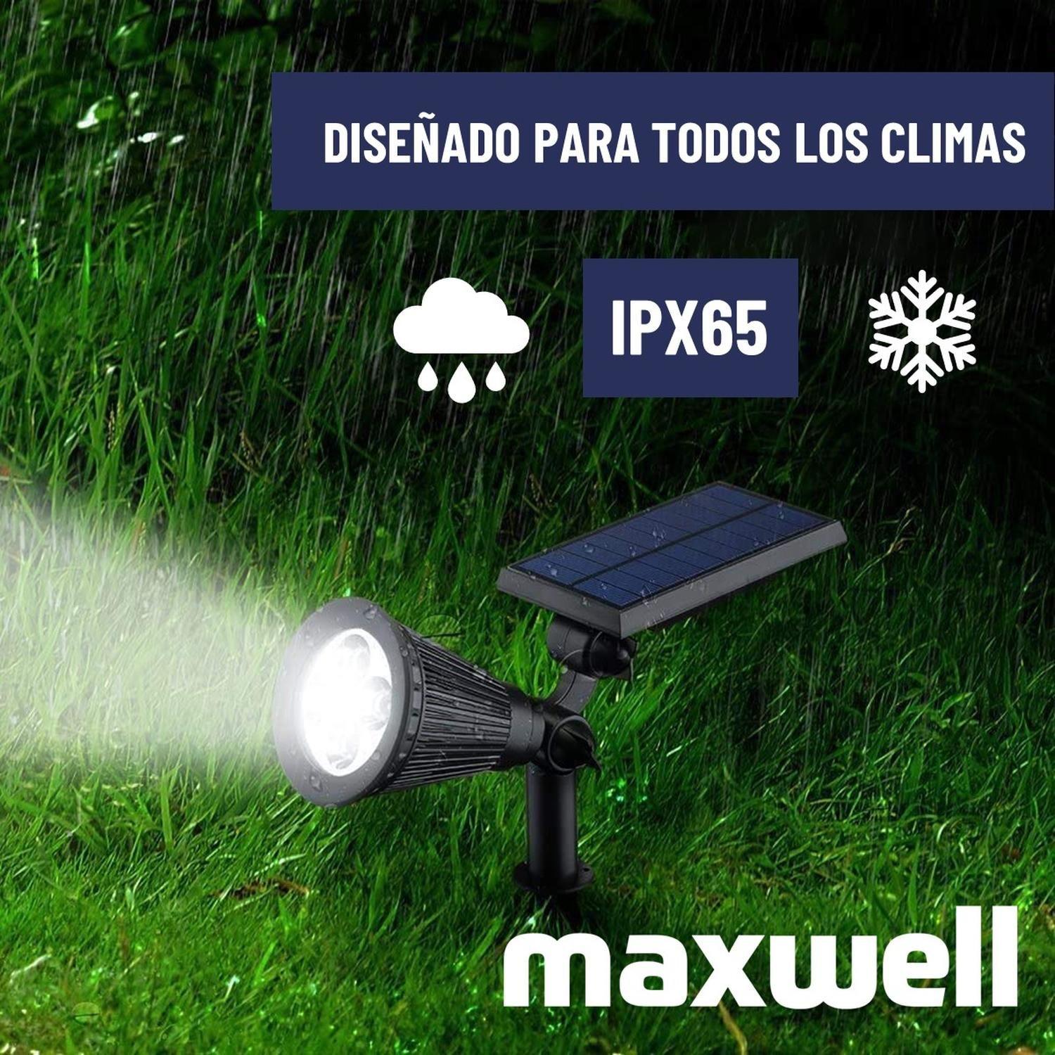 Foco Estaca Solar Jardin Led Maxwell Impermeable Luz RGB-3