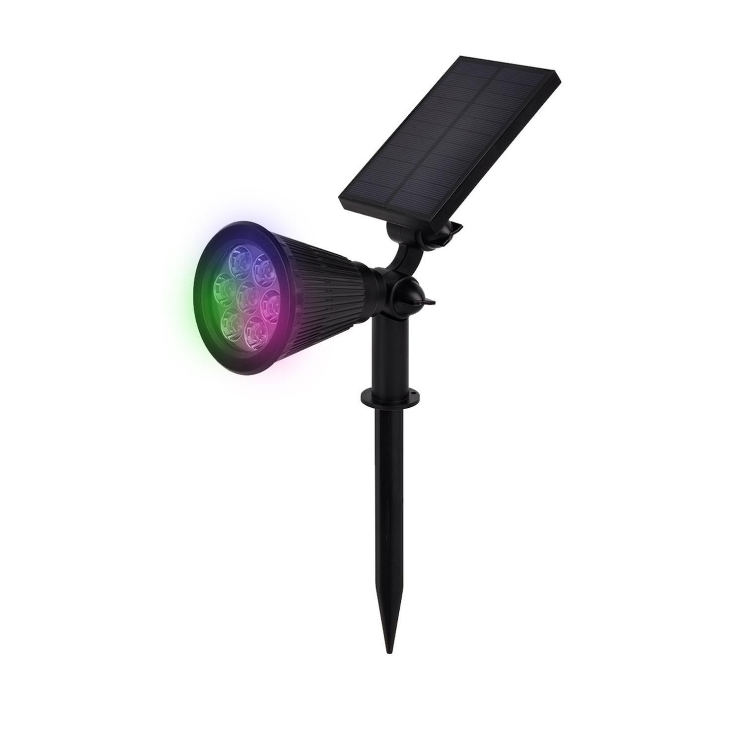 Foco Estaca Solar Jardin Led Maxwell Impermeable Luz RGB-0