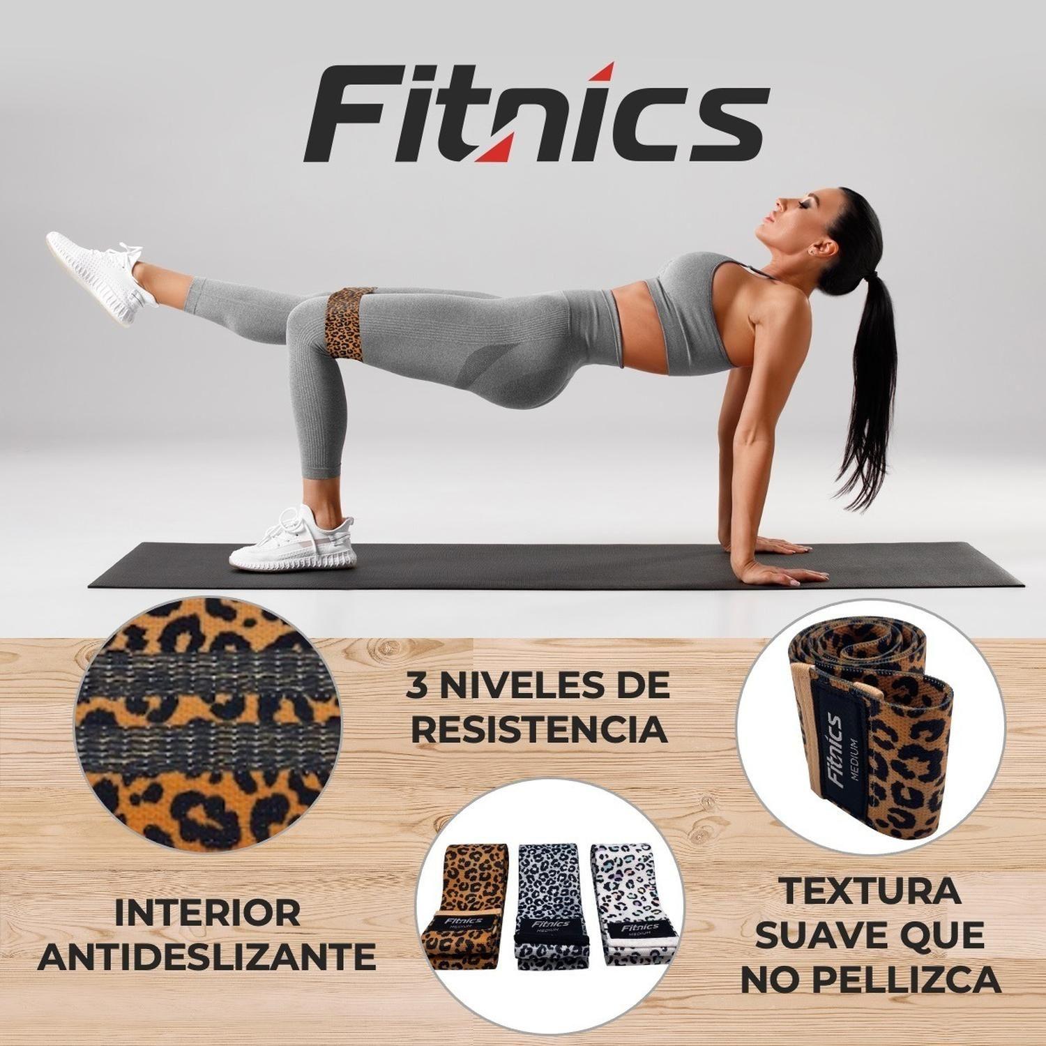 Bandas Resistencia Elasticas Tela Fitnics Set 3 Ajustables Estampado-2