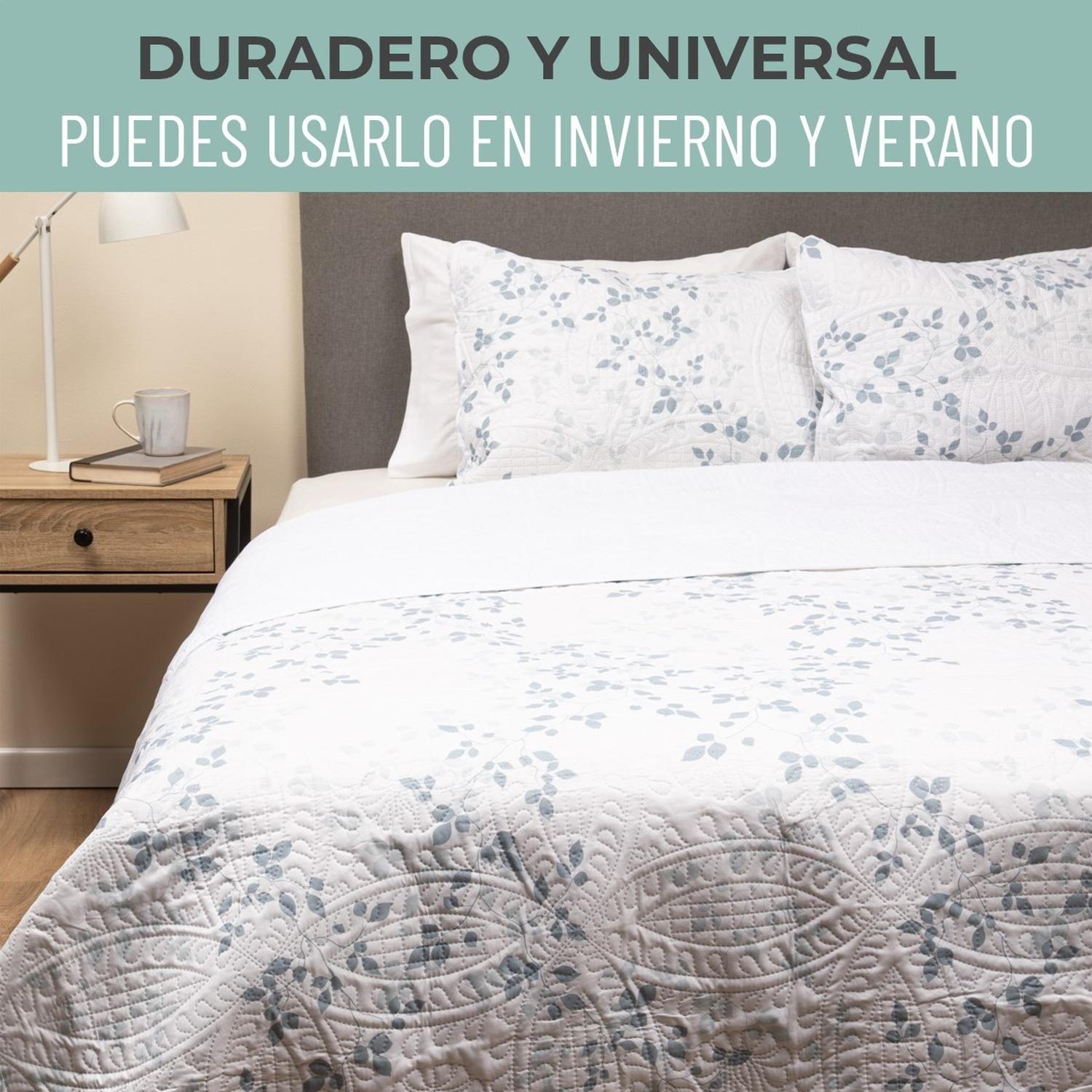 Cubrecama Cobertor Quilt Reversible Estampado-5