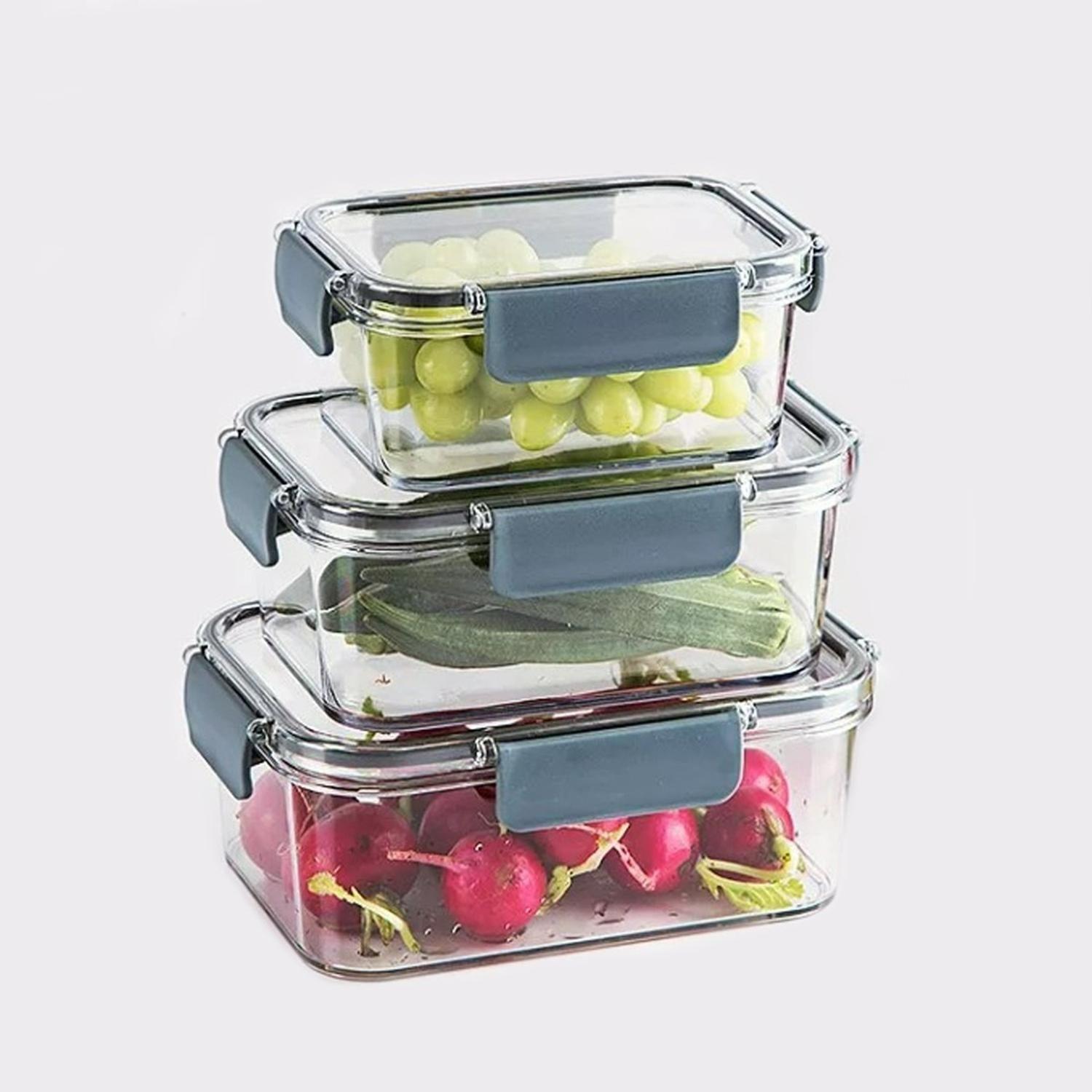 Contenedor de Alimentos Taper Set 3 unids Hermetico Apilable-0