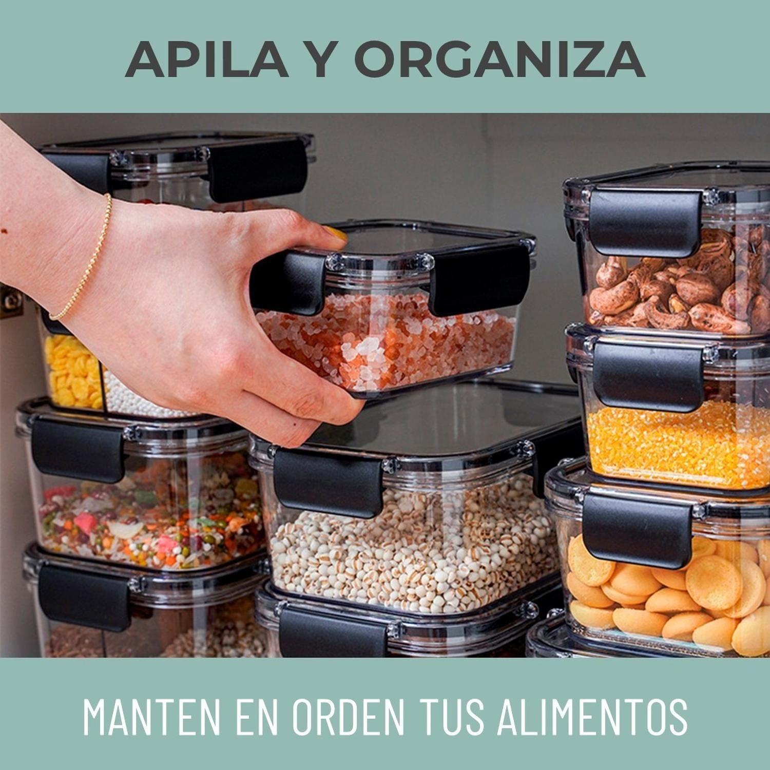 Contenedor de Alimentos Taper Set 3 unids Hermetico Apilable-5