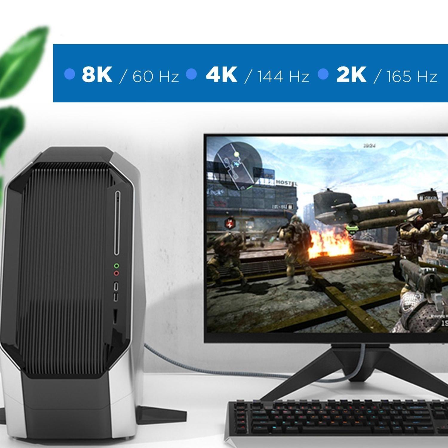 Cable Displayport 8k (8k 60hz / 4k 144hz/ 2k 165hz) V1.4 2mt-4