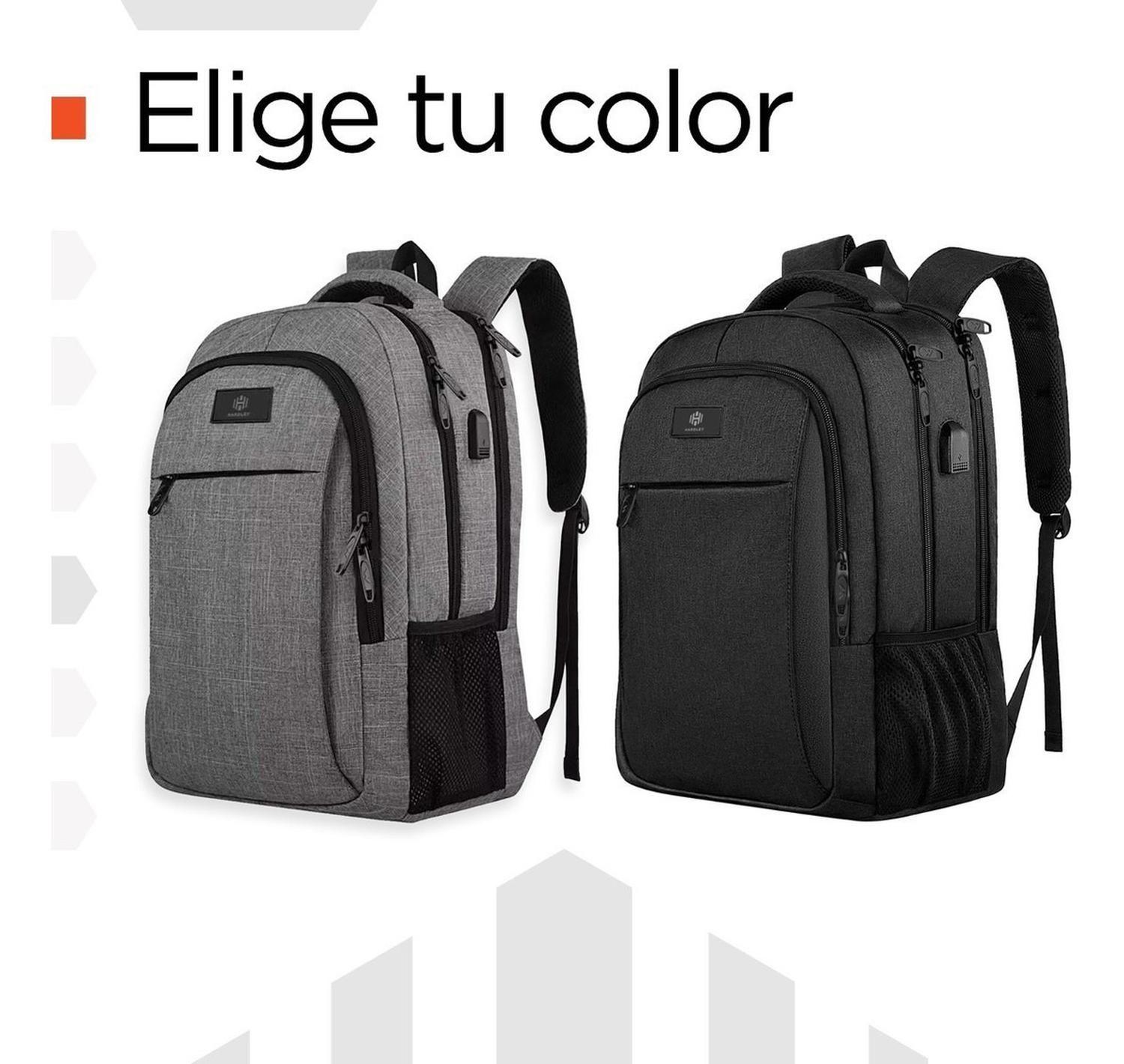 Mochila Notebook Hardley Impermeable Antirrobo Hombre Mujer-4