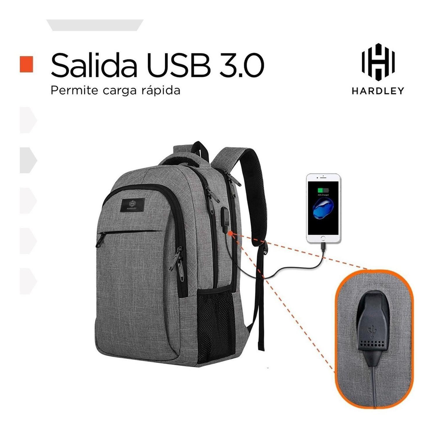 Mochila Notebook Hardley Impermeable Antirrobo-2