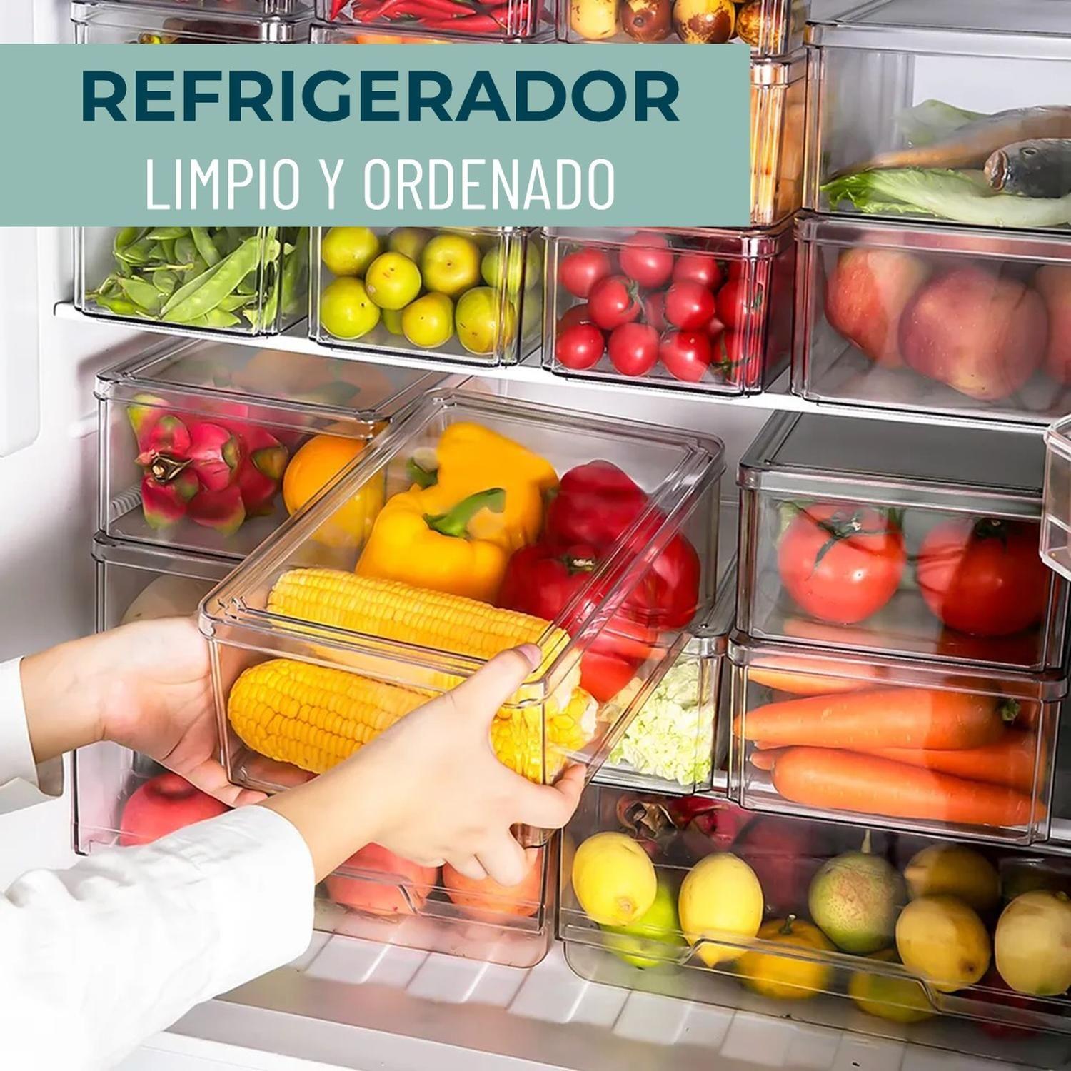 Organizador Refrigerador Cocina Contenedores Con Tapa Set 4-2