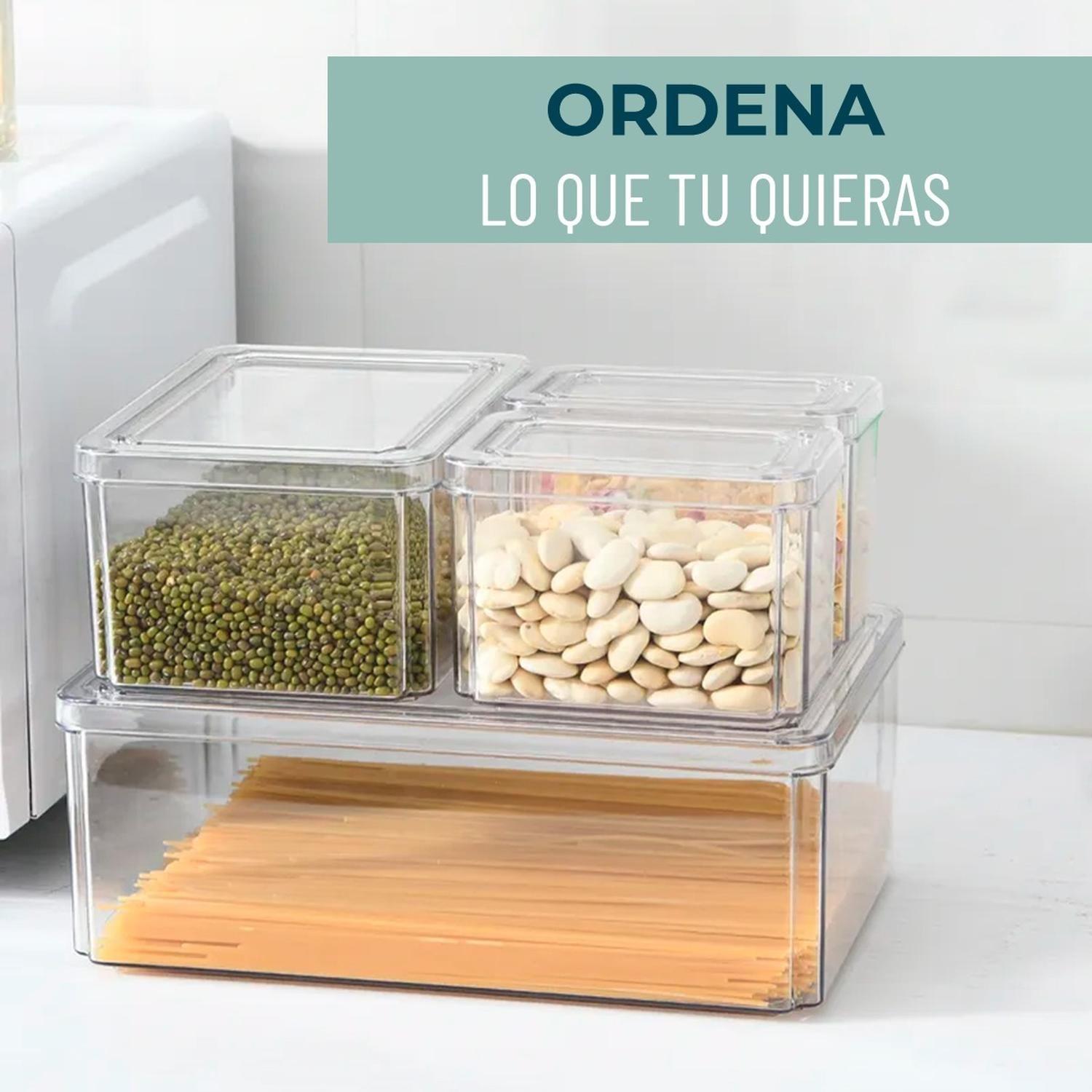 Organizador Refrigerador Cocina Contenedores Con Tapa Set 4-5