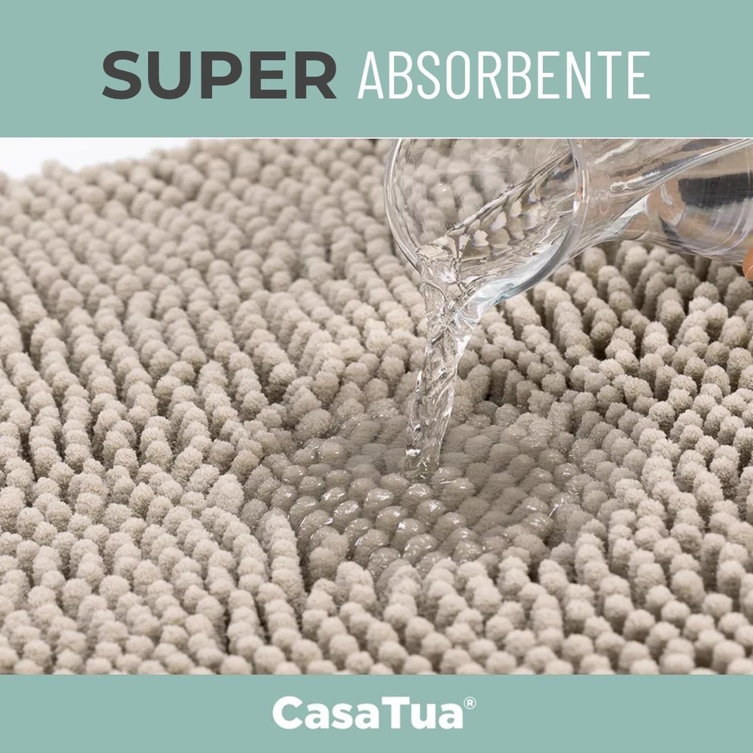 Alfombra Piso De Baño Engomada Antideslizante Secado Rapido-2