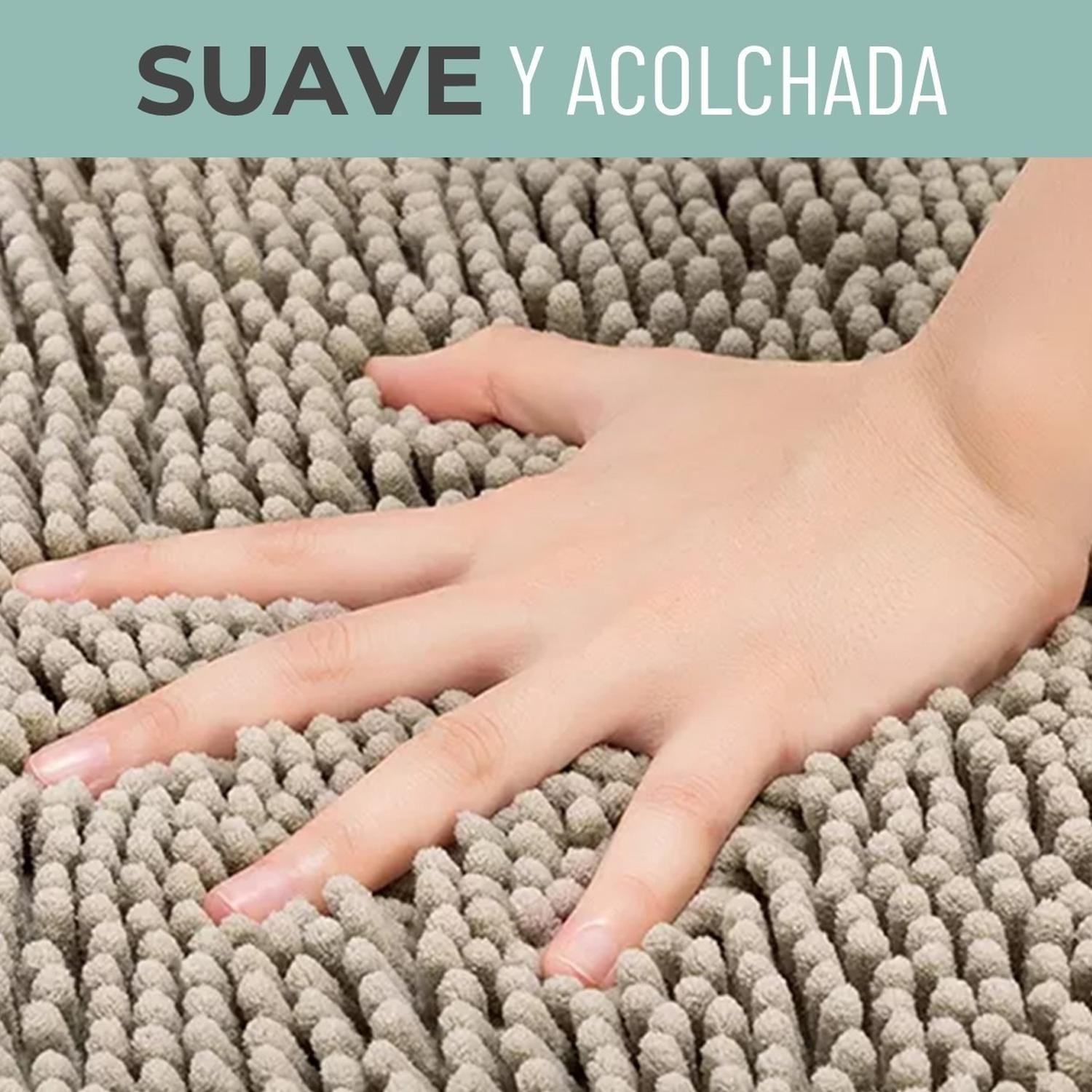Alfombra Piso De Baño Engomada Antideslizante Secado Rapido-3