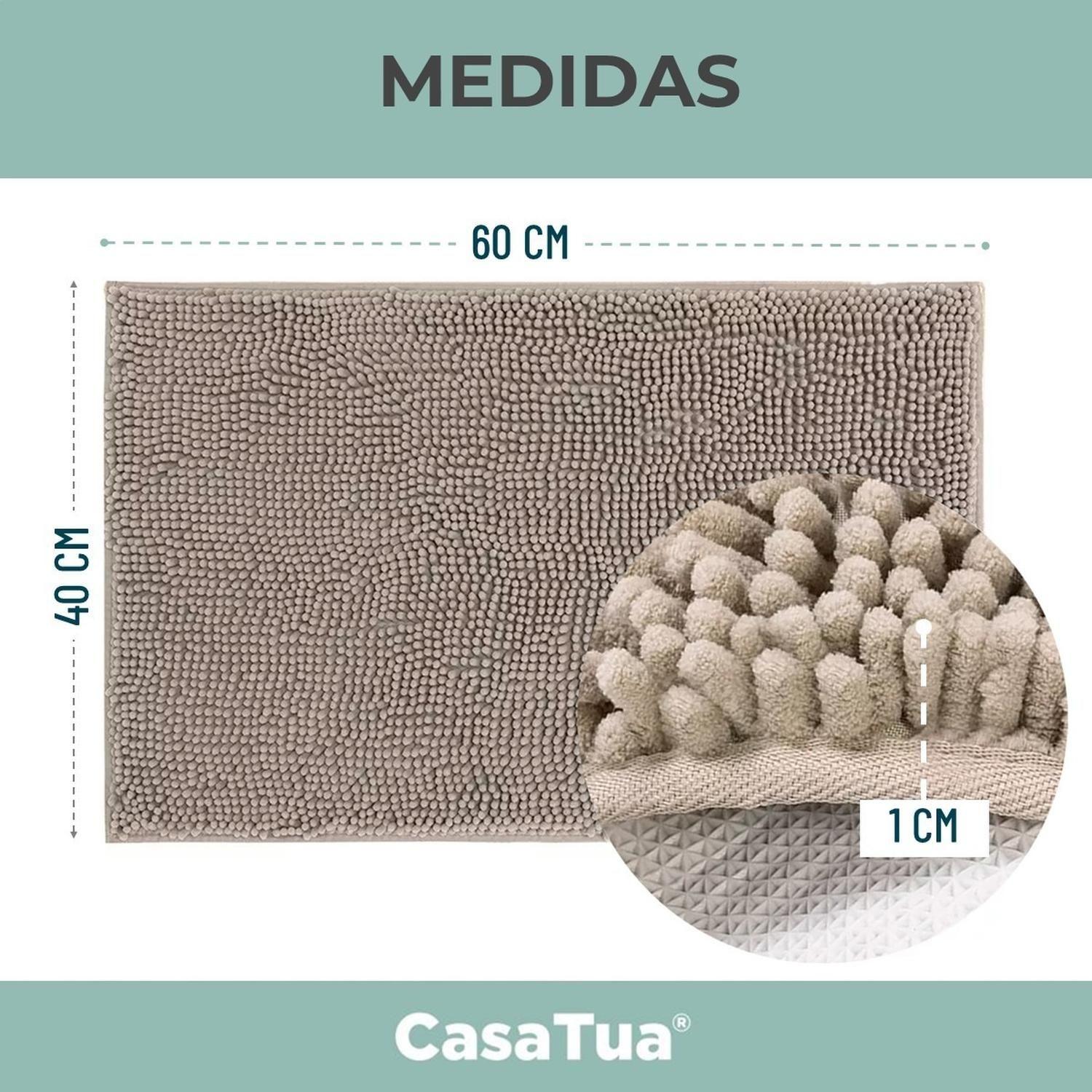 Alfombra Piso De Baño Engomada Antideslizante Secado Rapido-6