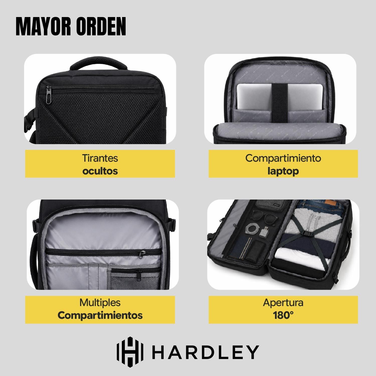Mochila de Viaje Notebook Hardley 32 Lt Expandible 180°-5