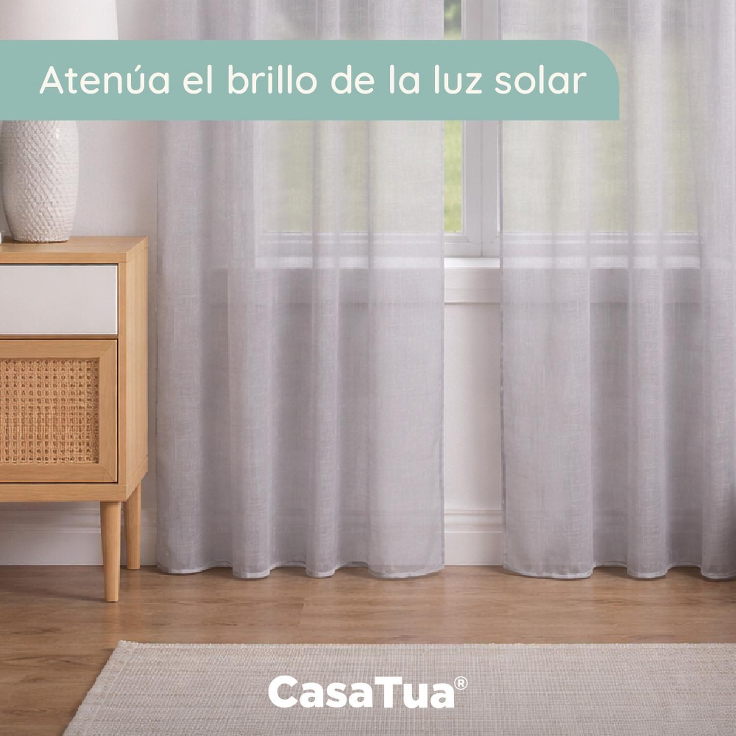 Cortina Visillo Tipo Velo CasaTua Set 2 Paños 140 x 220cm-5