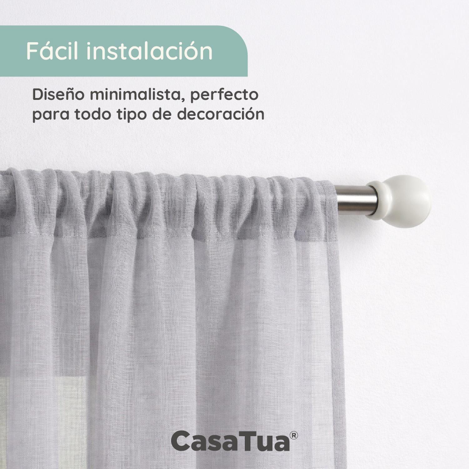 Cortina Visillo Tipo Velo CasaTua Set 2 Paños 140 x 220cm-7