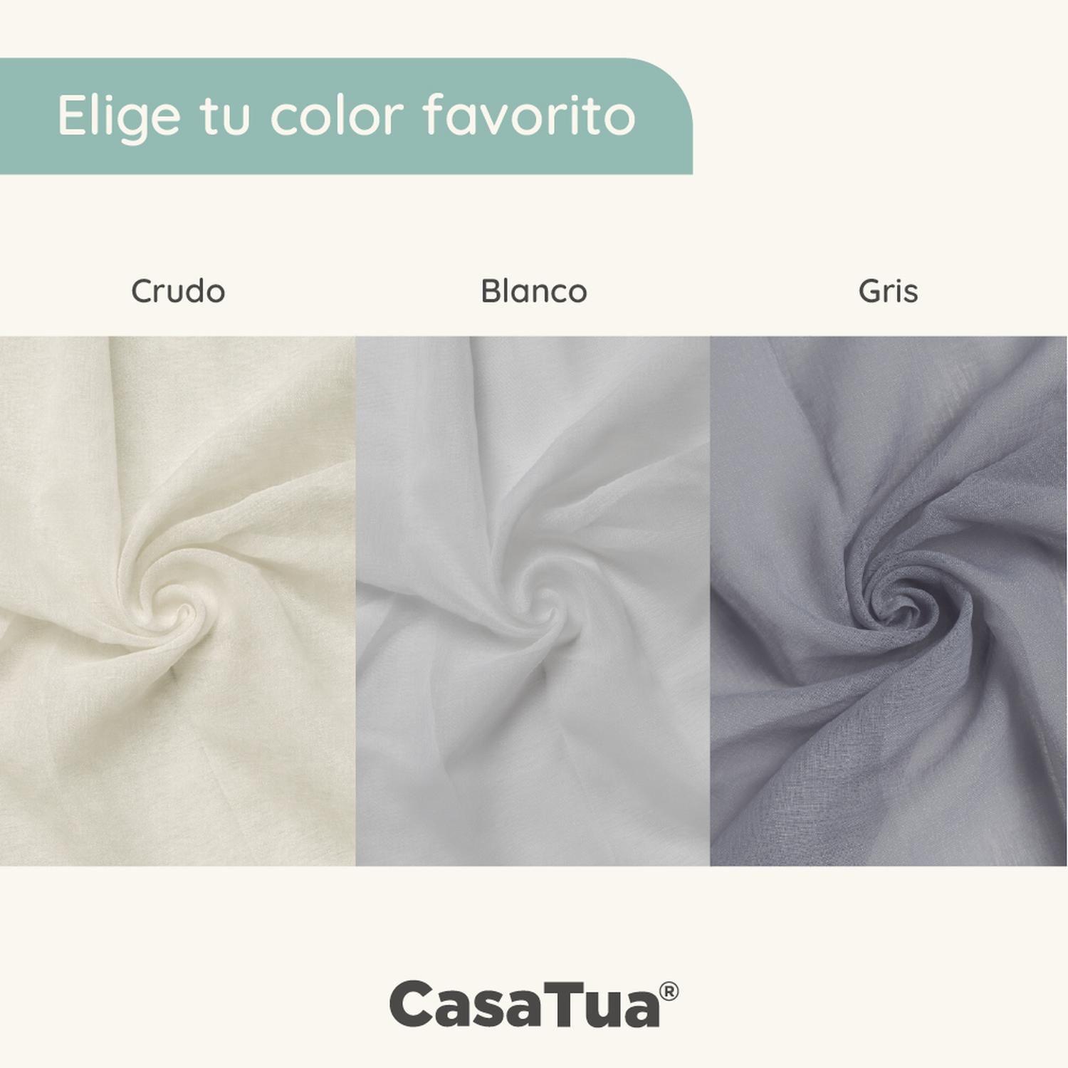 Cortina Visillo Tipo Velo CasaTua Set 2 Paños 140 x 220cm-8