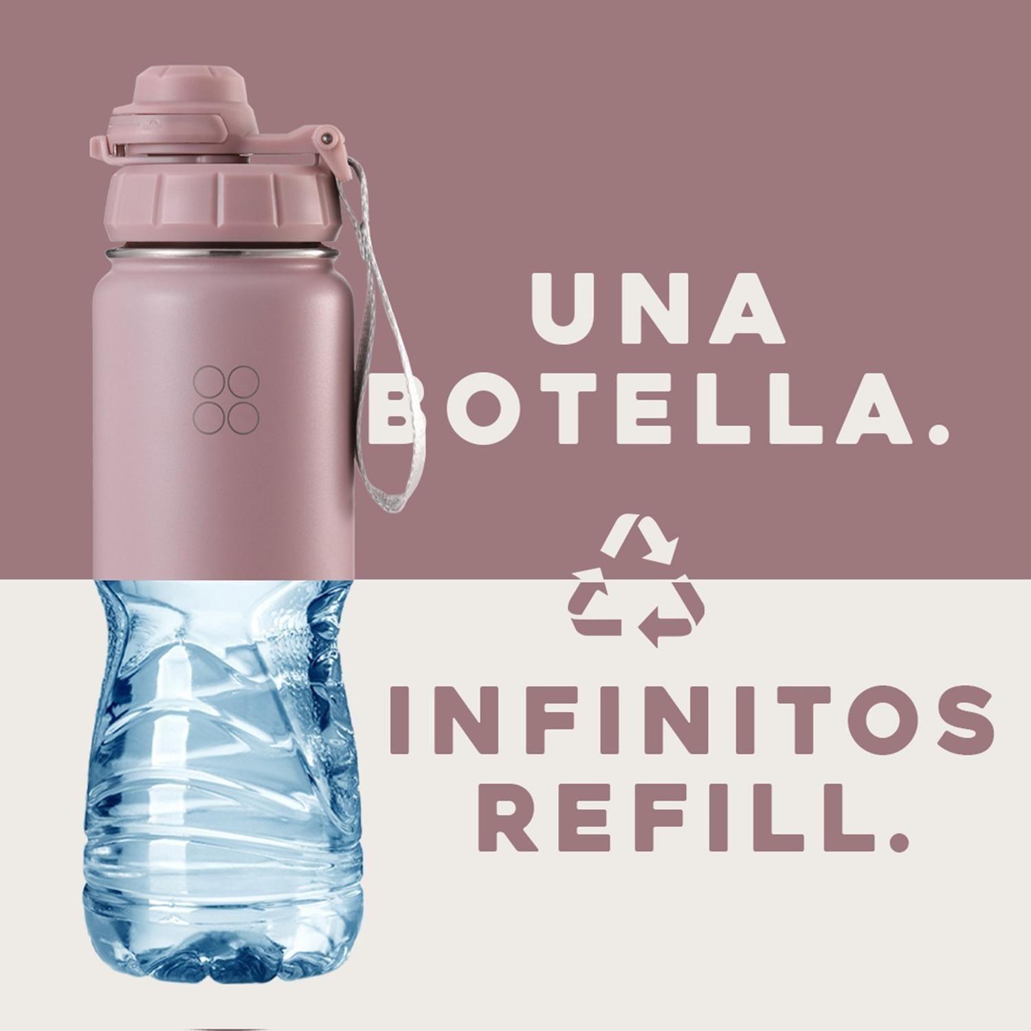 Termo Botella Agua Termica Set x2 Acero Inox Buffer + 4 Tapas-6