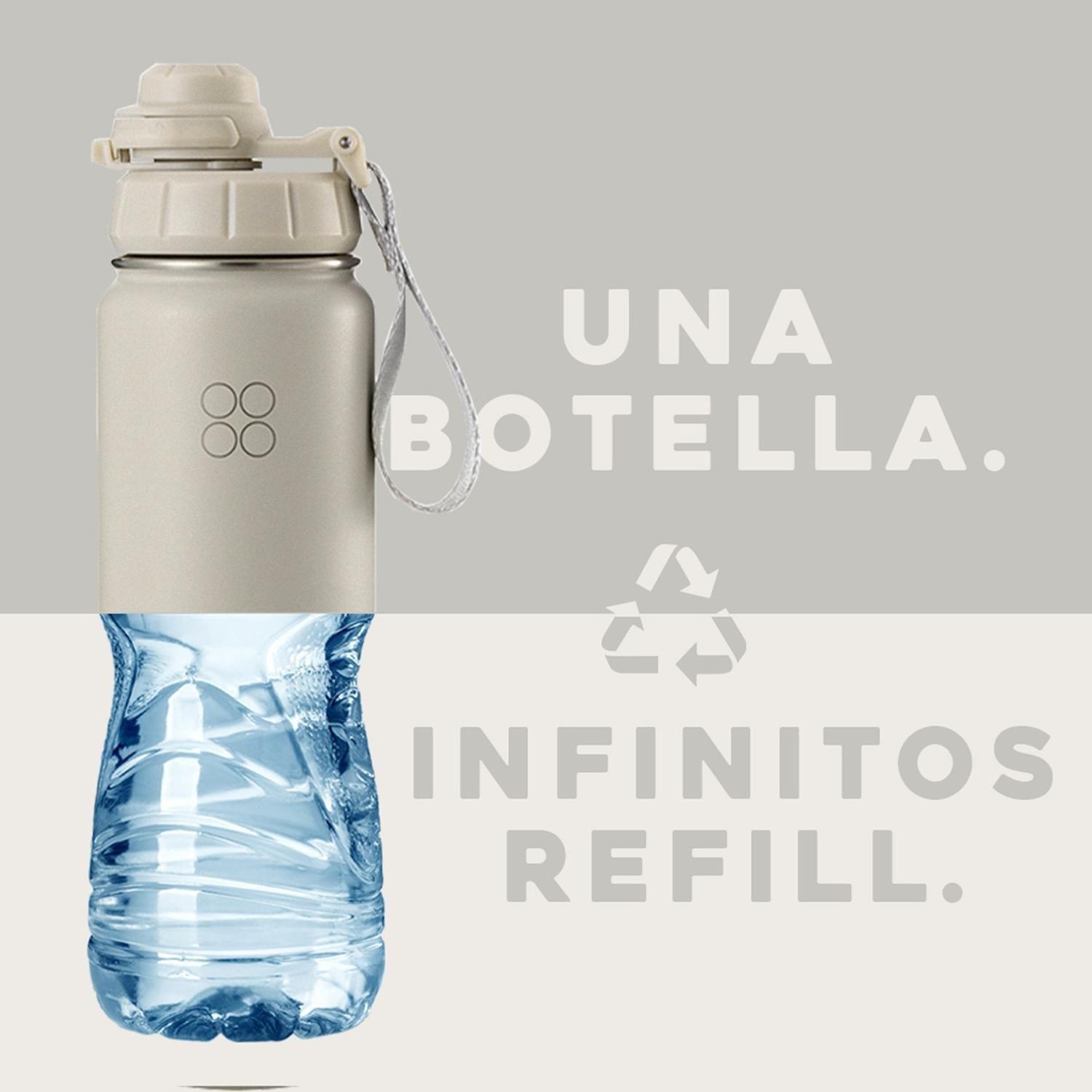 Termo Botella Agua Termica Set x2 Acero Inox Buffer + 4 Tapas-4
