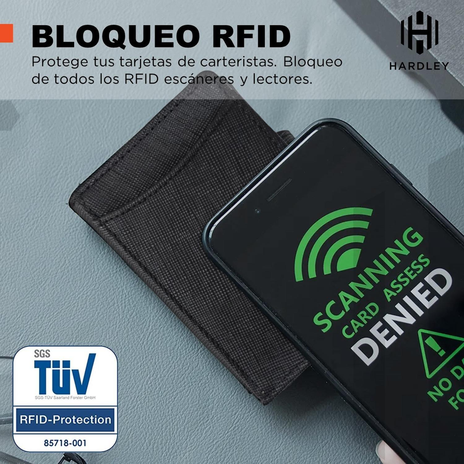 Billetera Hombre 100% Cuero Hardley Tarjetero Proteccion Rfid Hardley-2