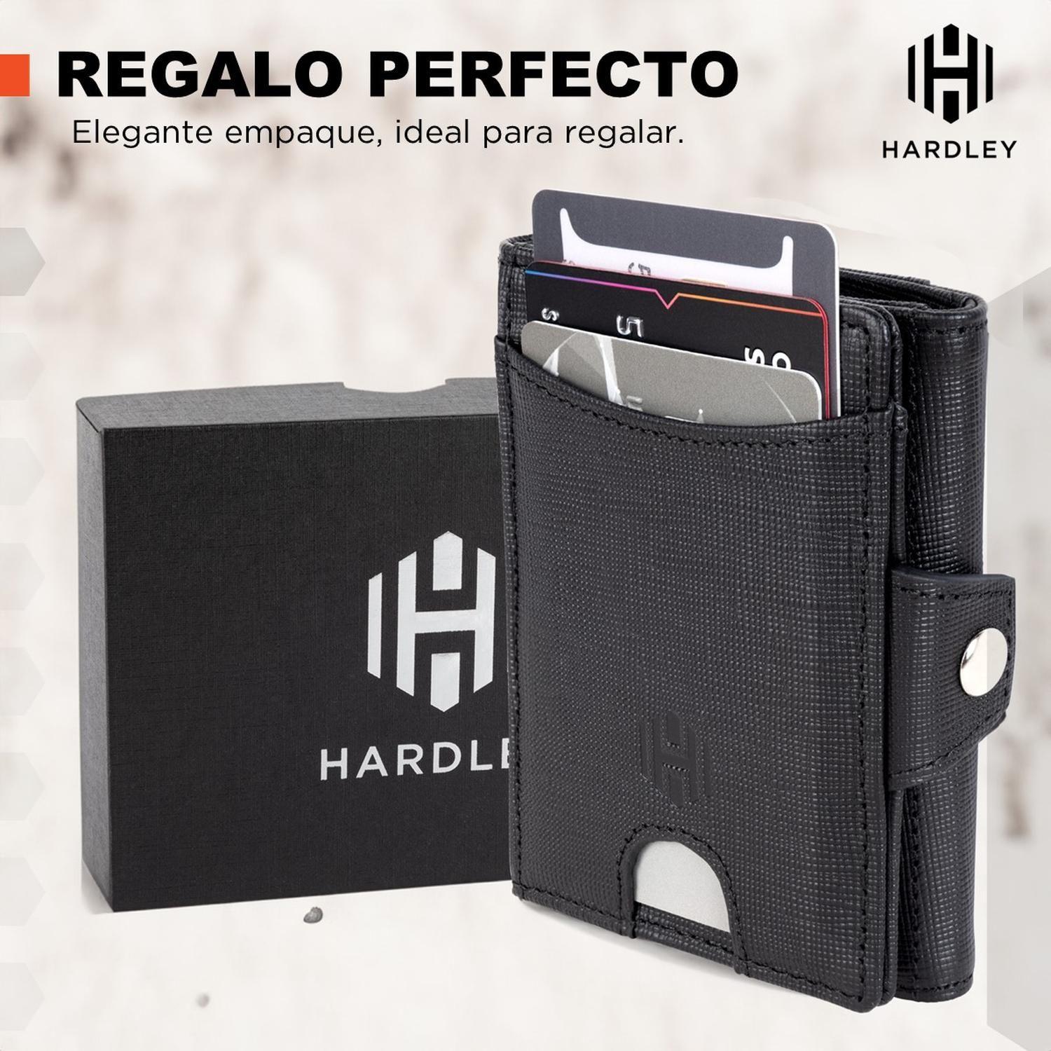 Billetera Hombre 100% Cuero Hardley Tarjetero Proteccion Rfid Hardley-4