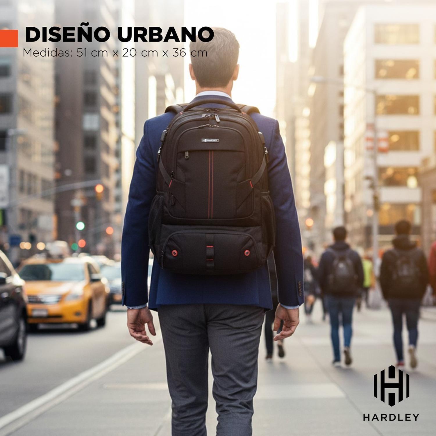 Mochila para Notebook Impermeable Antirrobo Hardley + Usb-3