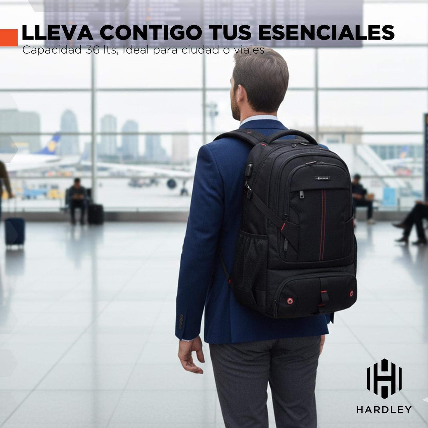Mochila para Notebook Impermeable Antirrobo Hardley + Usb-6