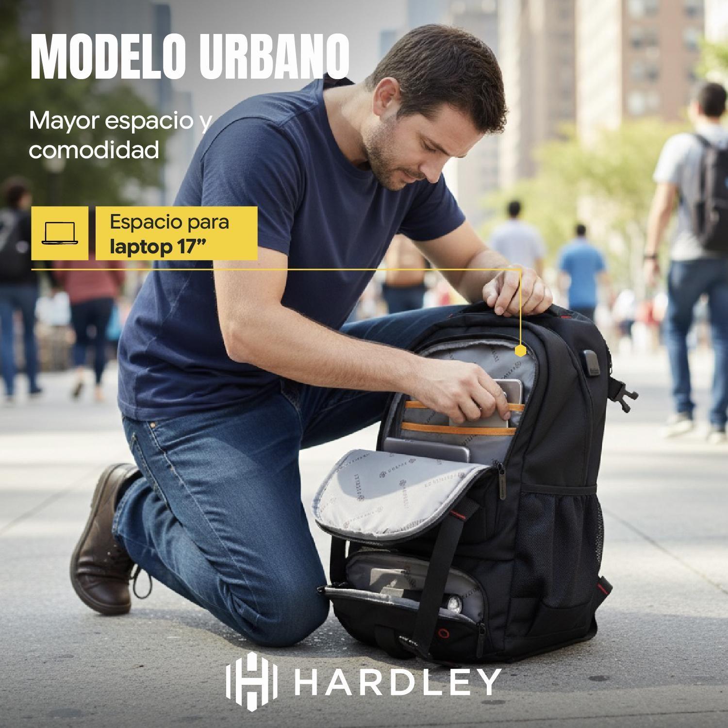Mochila para Notebook Impermeable Antirrobo 36 lt Hardley + Usb-8