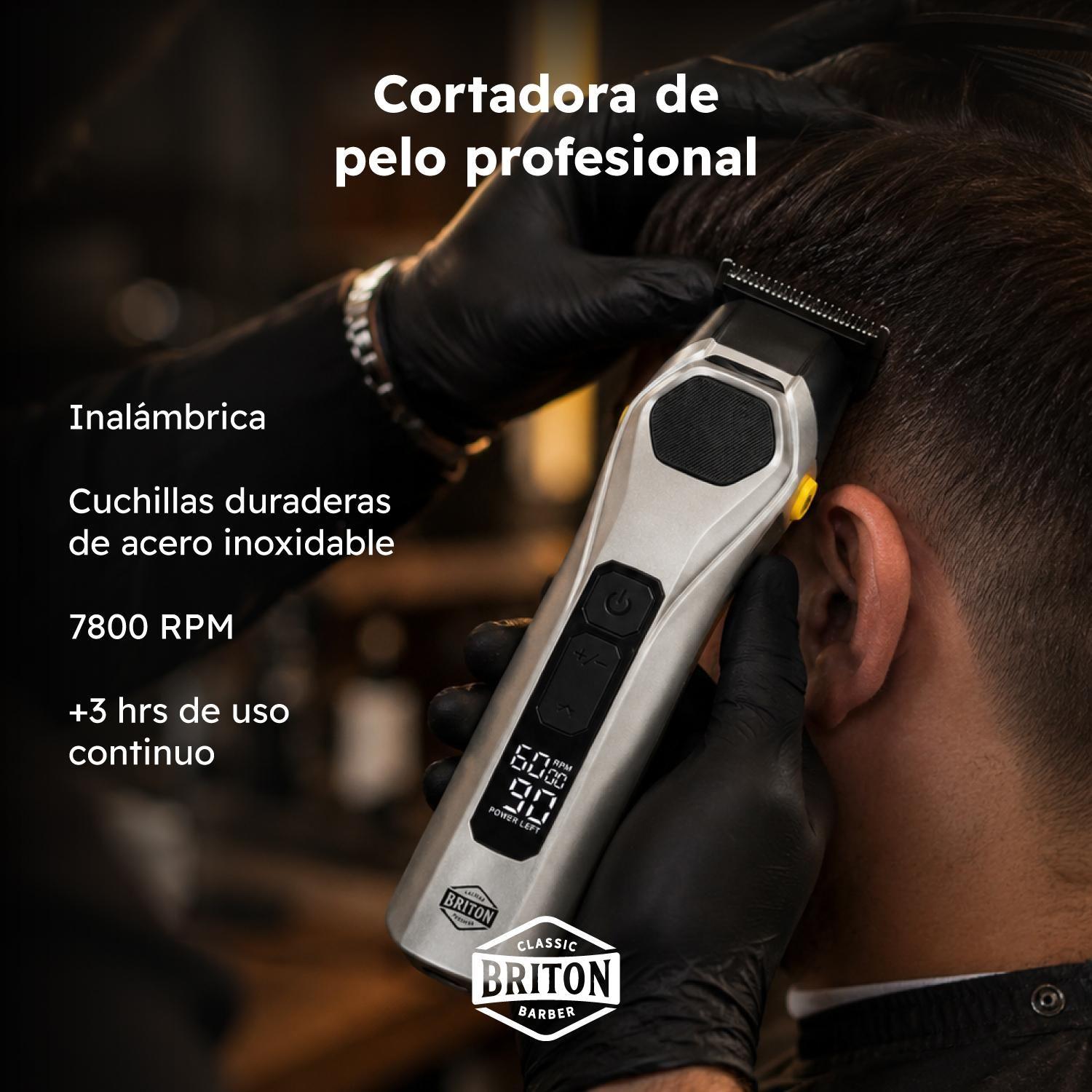 Máquina Cortar Pelo Inalambrica IPX6 Profesional Briton-1