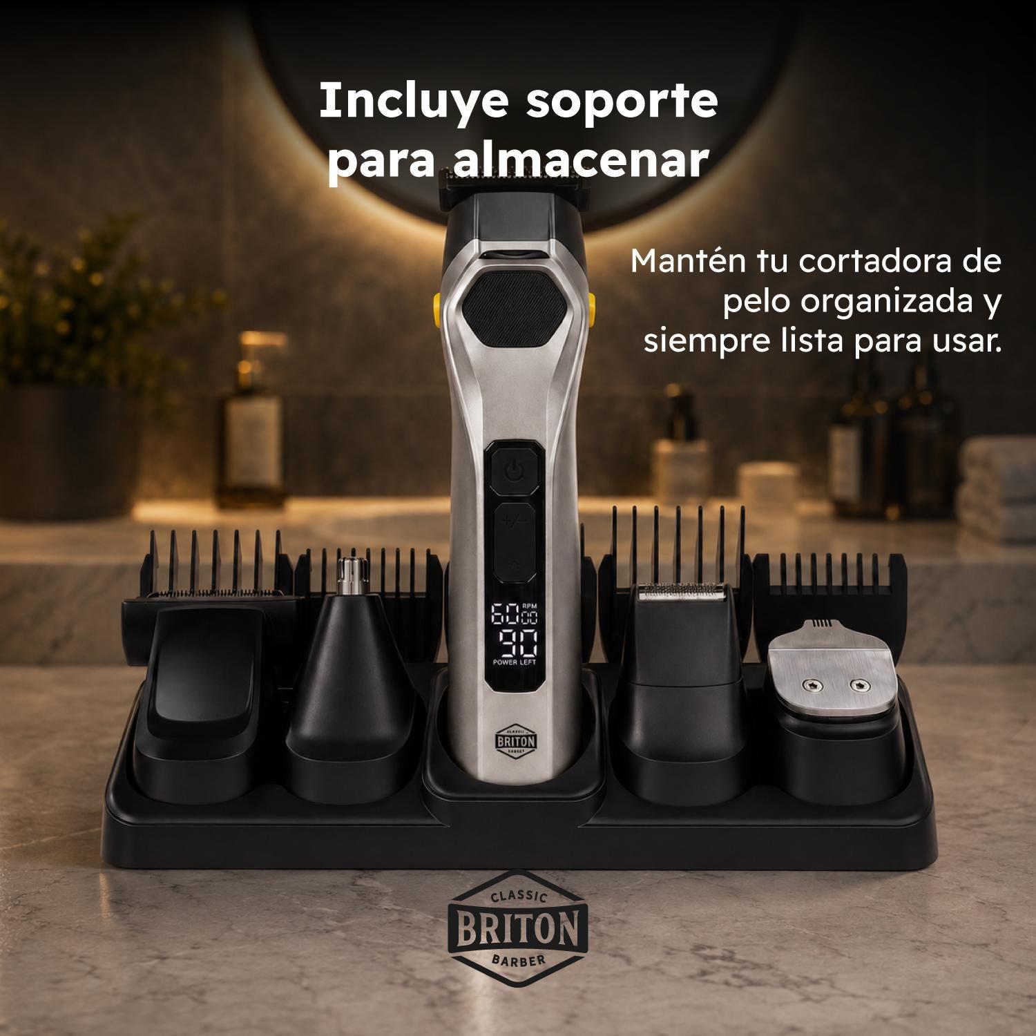 Máquina Cortar Pelo Inalambrica IPX6 Profesional Briton-7