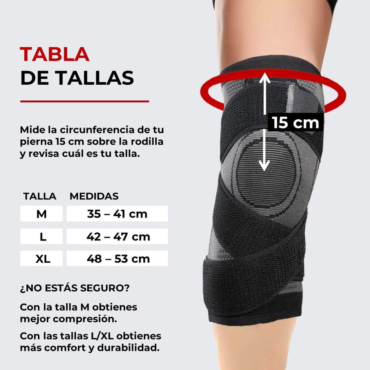 Rodillera Deportiva Compresion Fitnics Set x2 Banda Sujecion-7