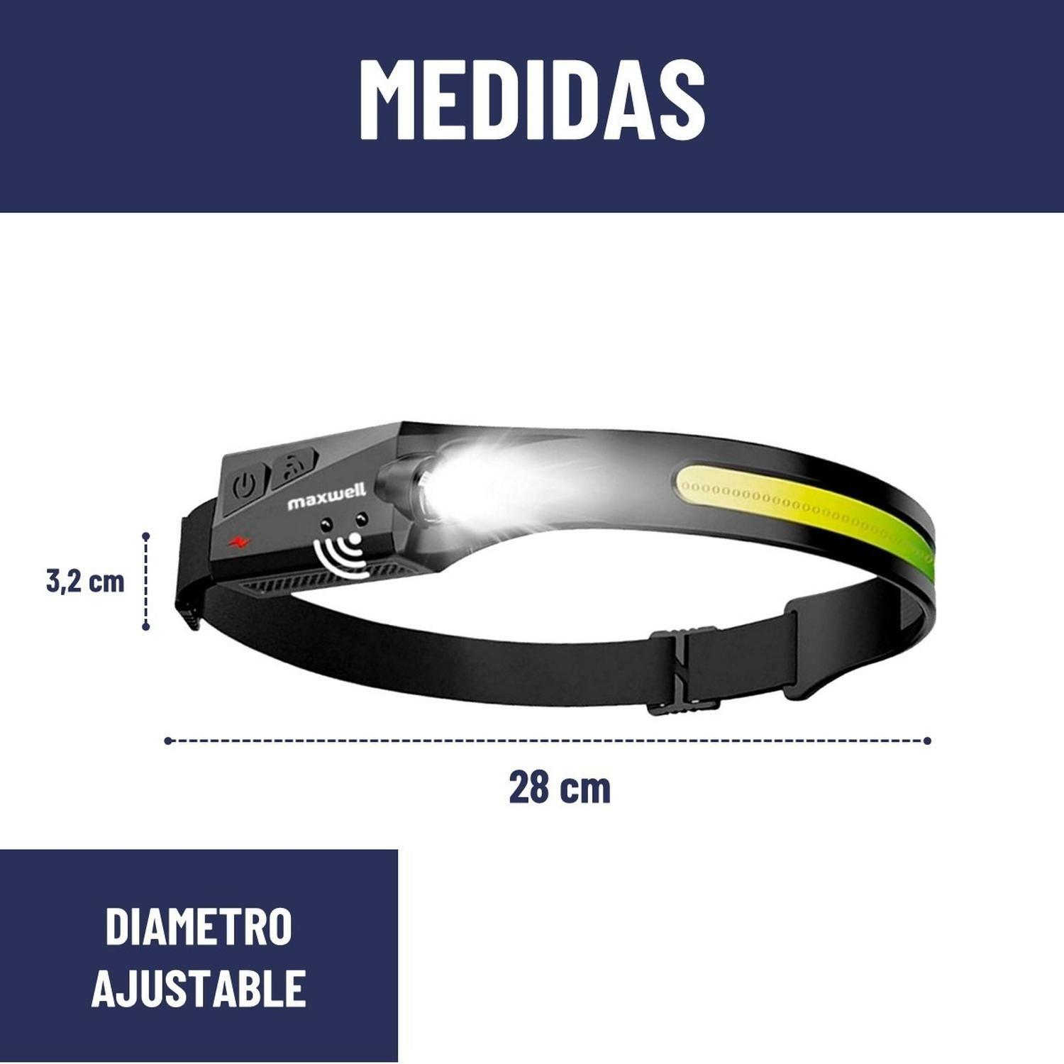 Linterna Frontal Luz Led Camping De Cabeza Maxwell-7