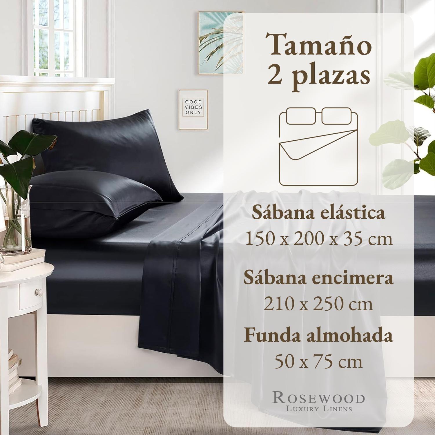 Sabanas Satin Ultra Suaves Juego Completo Rosewood 2 Plazas-3