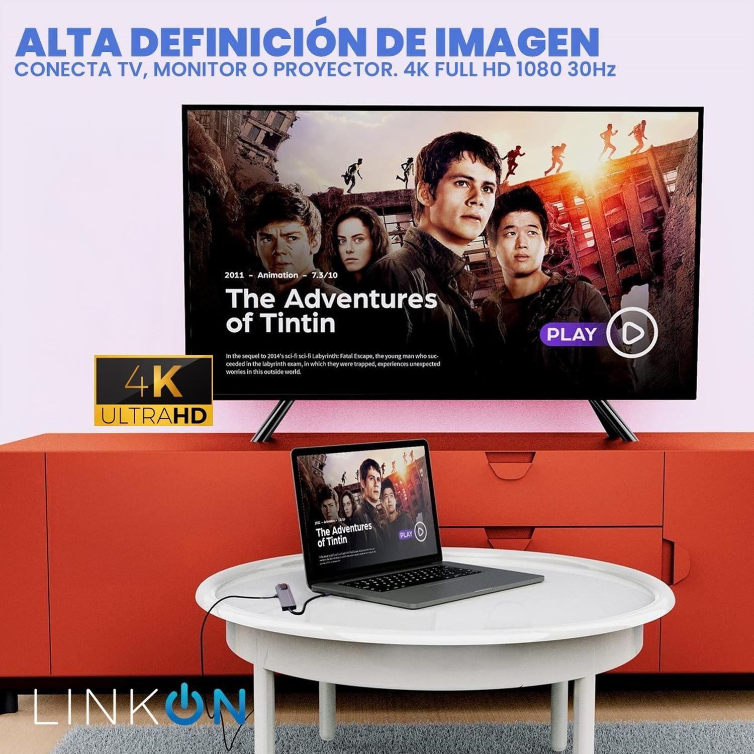 Hub Adaptador Usb Tipo C 5 En 1 Linkon 1000 Mbps Mac Windows-6