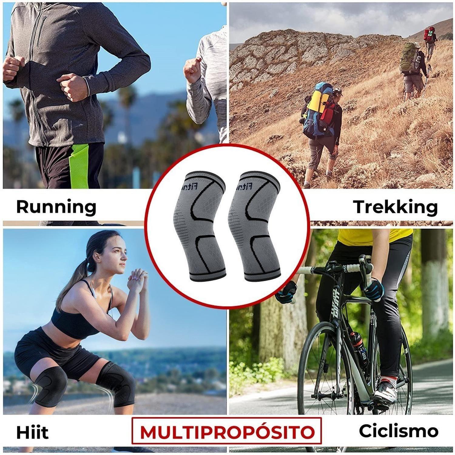 Rodillera Deportiva Ortopedica Compresion Fitnics Pack x2-4