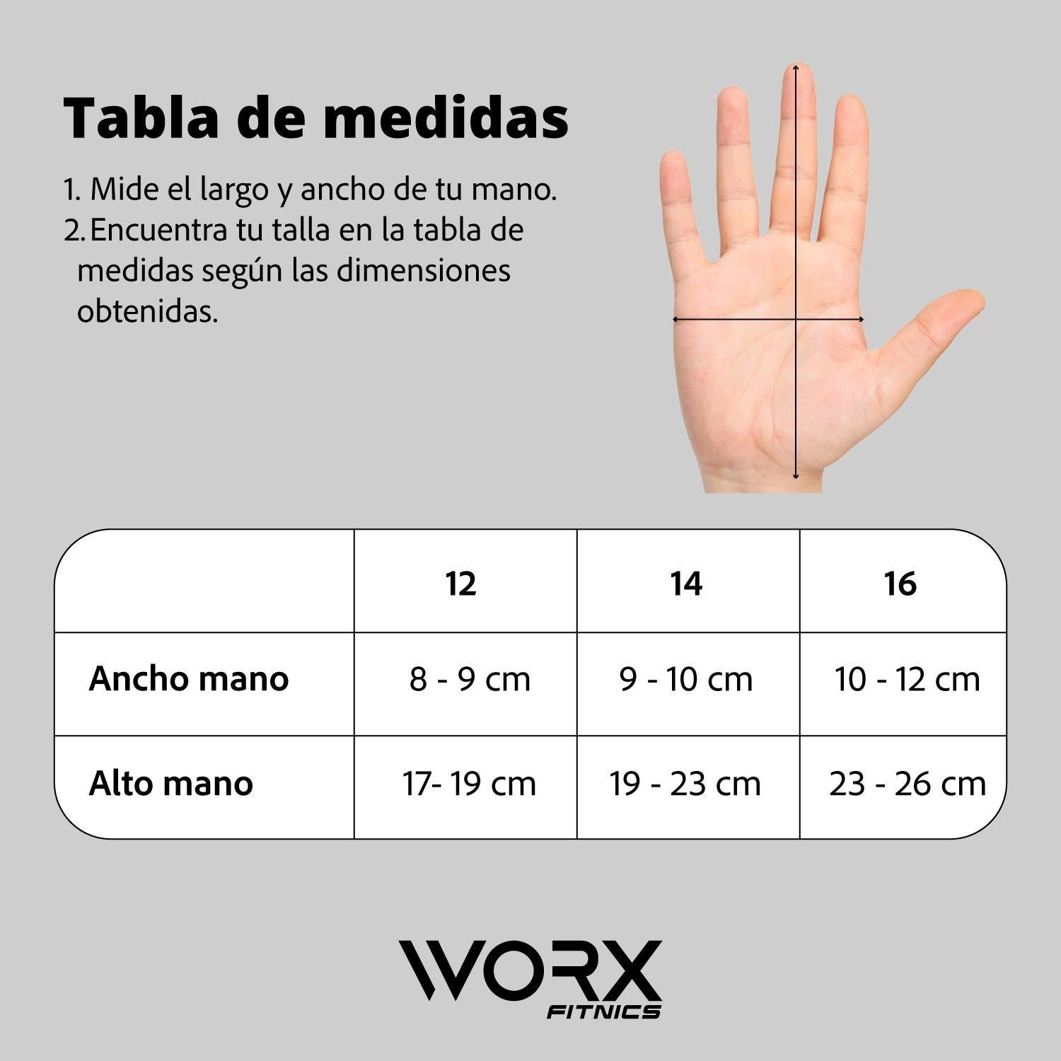 Guantes De Box Boxeo Profesional Worx 16 Negro / Azul 16OZ-7