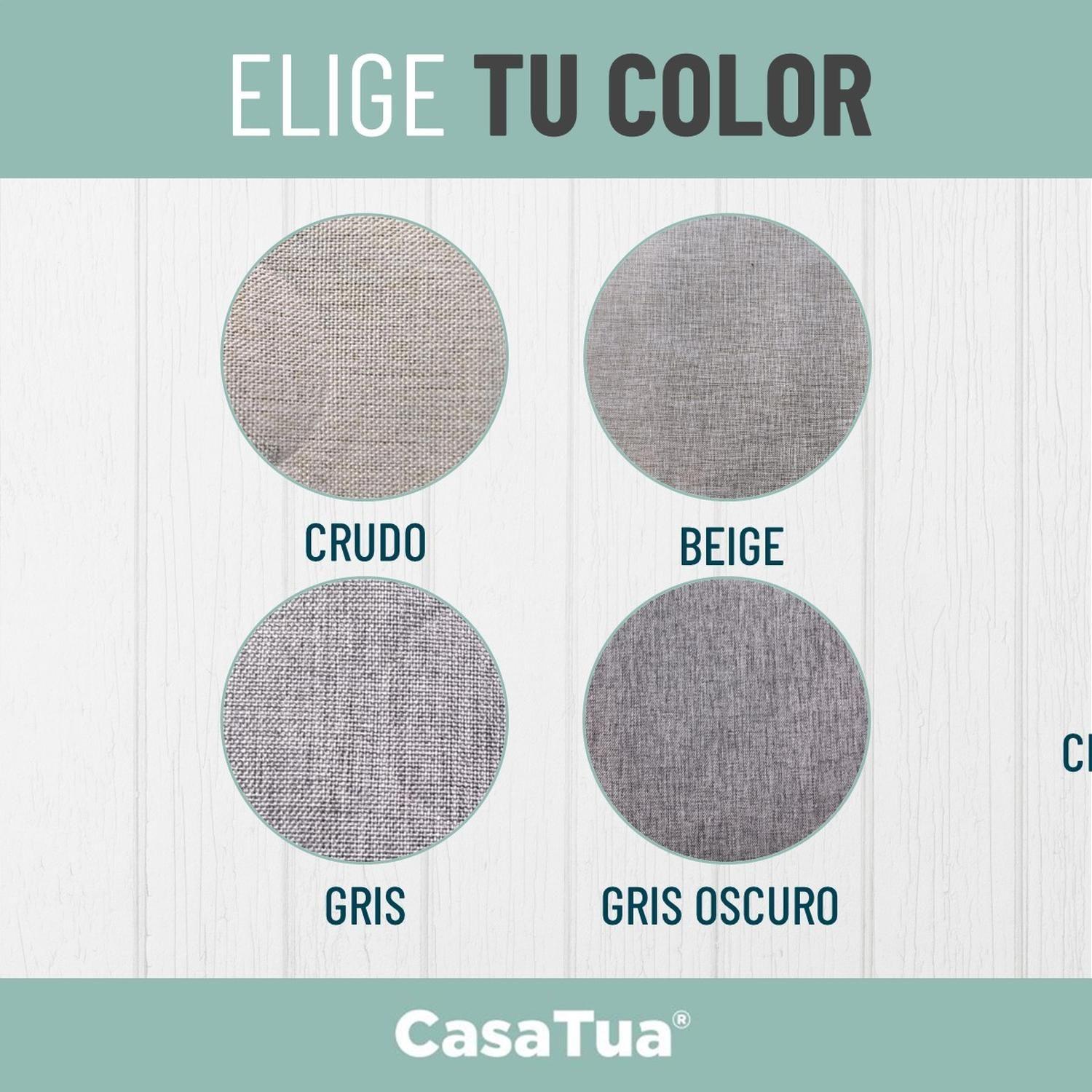 Cortina Blackout 100% CasaTua 2 Paños 107x160cm Textura Lino-7
