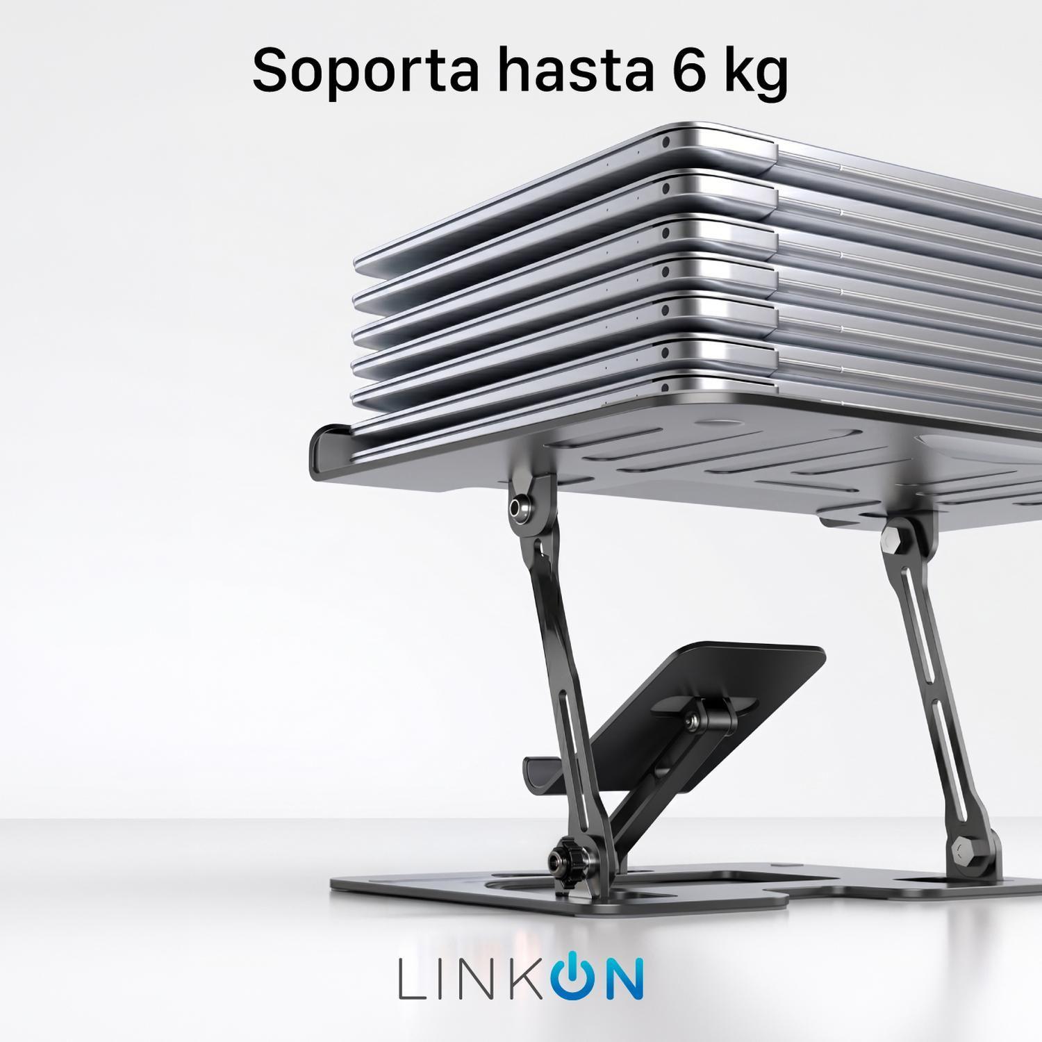 Soporte Notebook Base Linkon Aluminio Ajustable hasta 17"-5