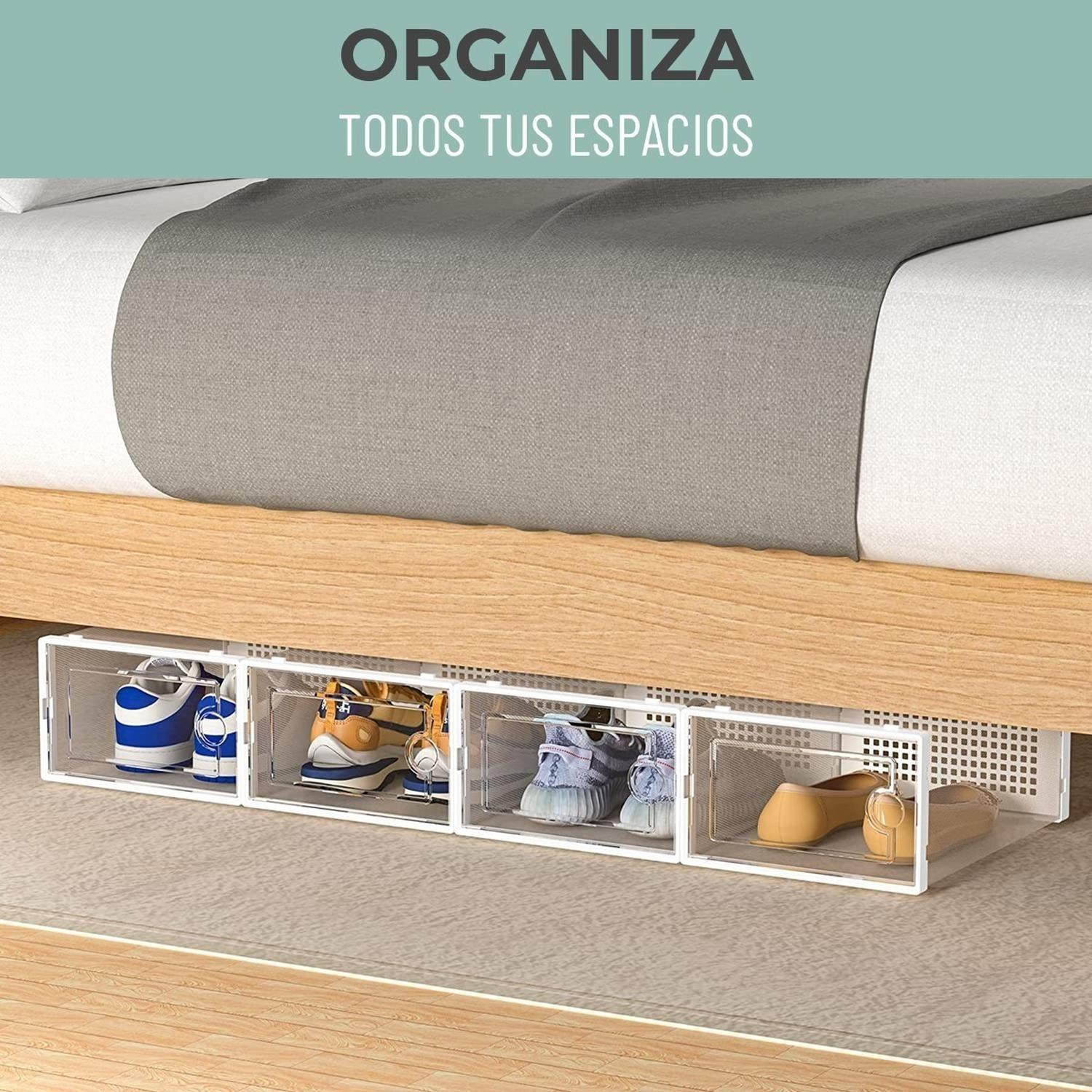 Caja Organizadora de Zapatos Set x4 CasaTua Apilables Firmes-6