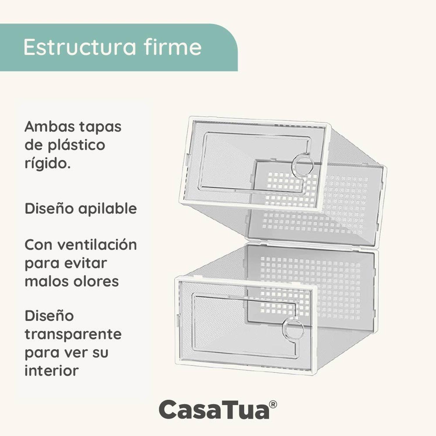 Caja Organizadora De Zapatos Set X12 Casatua Apilables Firmes-2