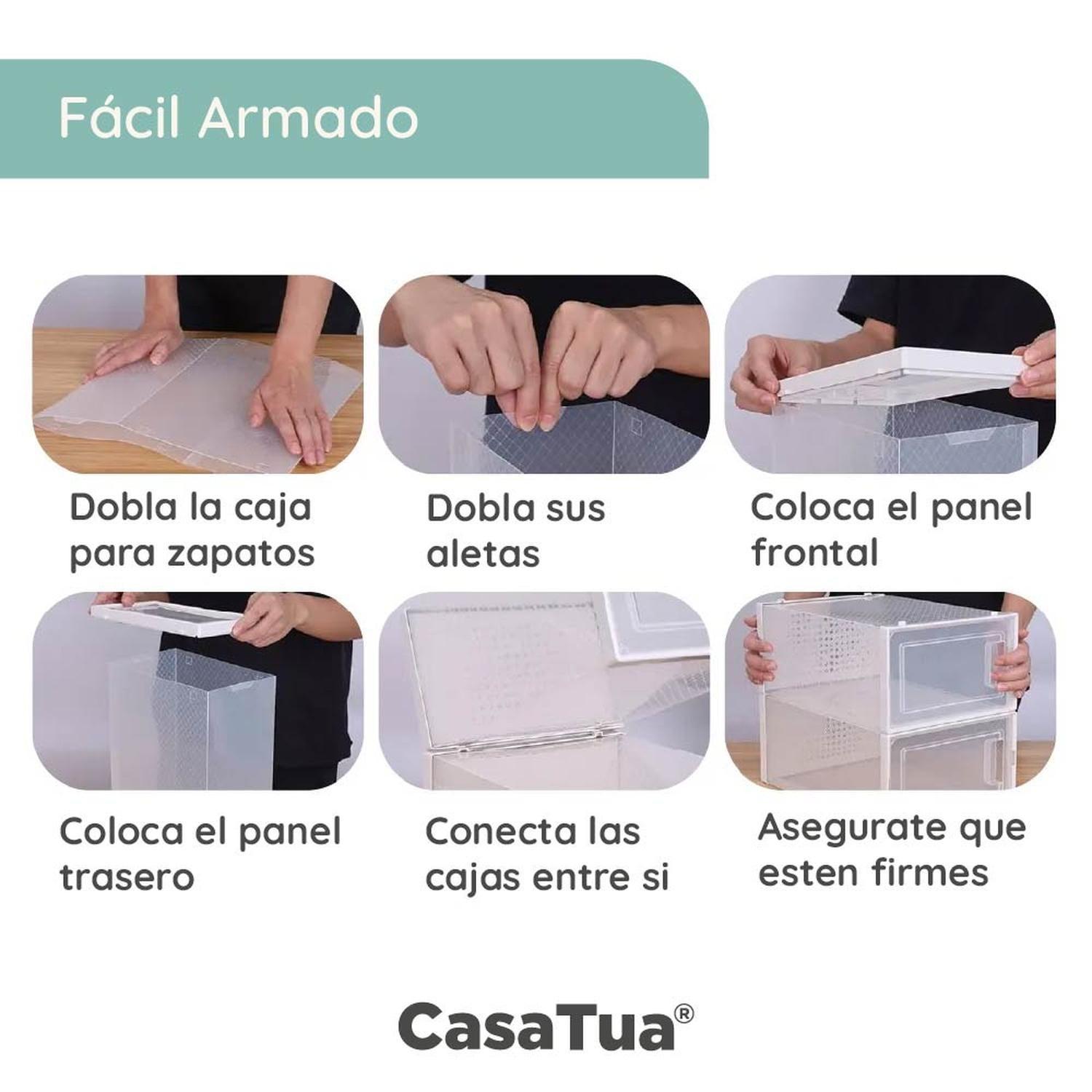 Caja Organizadora De Zapatos Set X12 Casatua Apilables Firmes-6