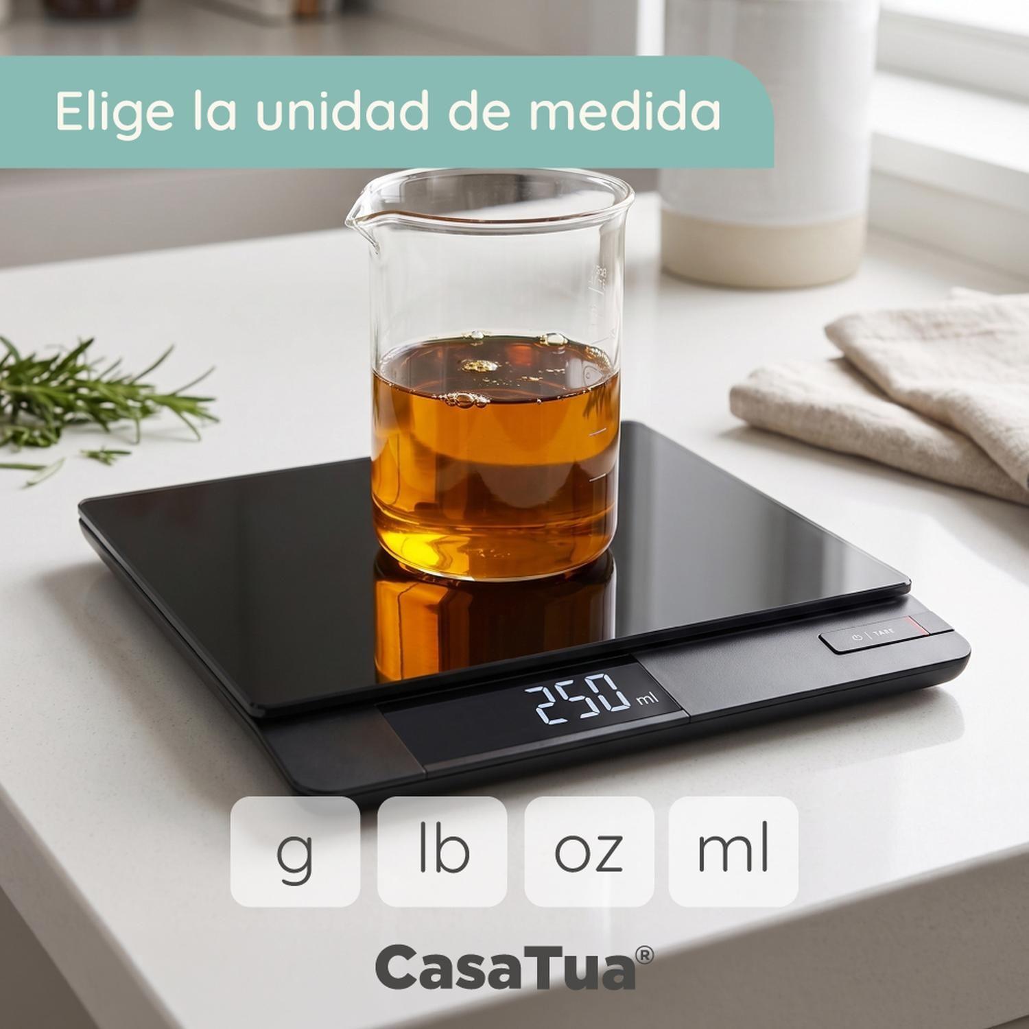 Pesa Digital Cocina CasaTua Balanza Alimentos hasta 15 Kilos-5
