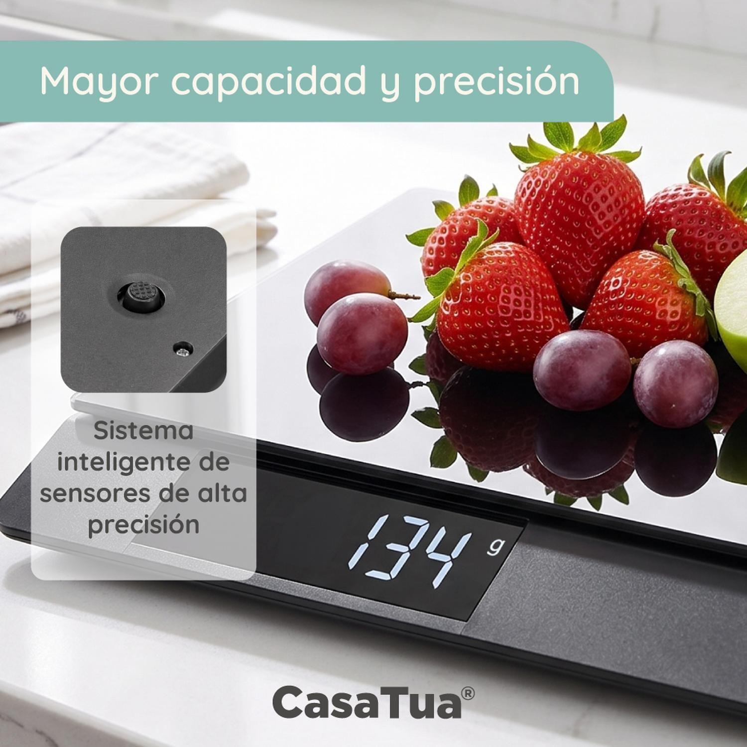 Pesa Digital Cocina CasaTua Balanza Alimentos hasta 15 Kilos-6