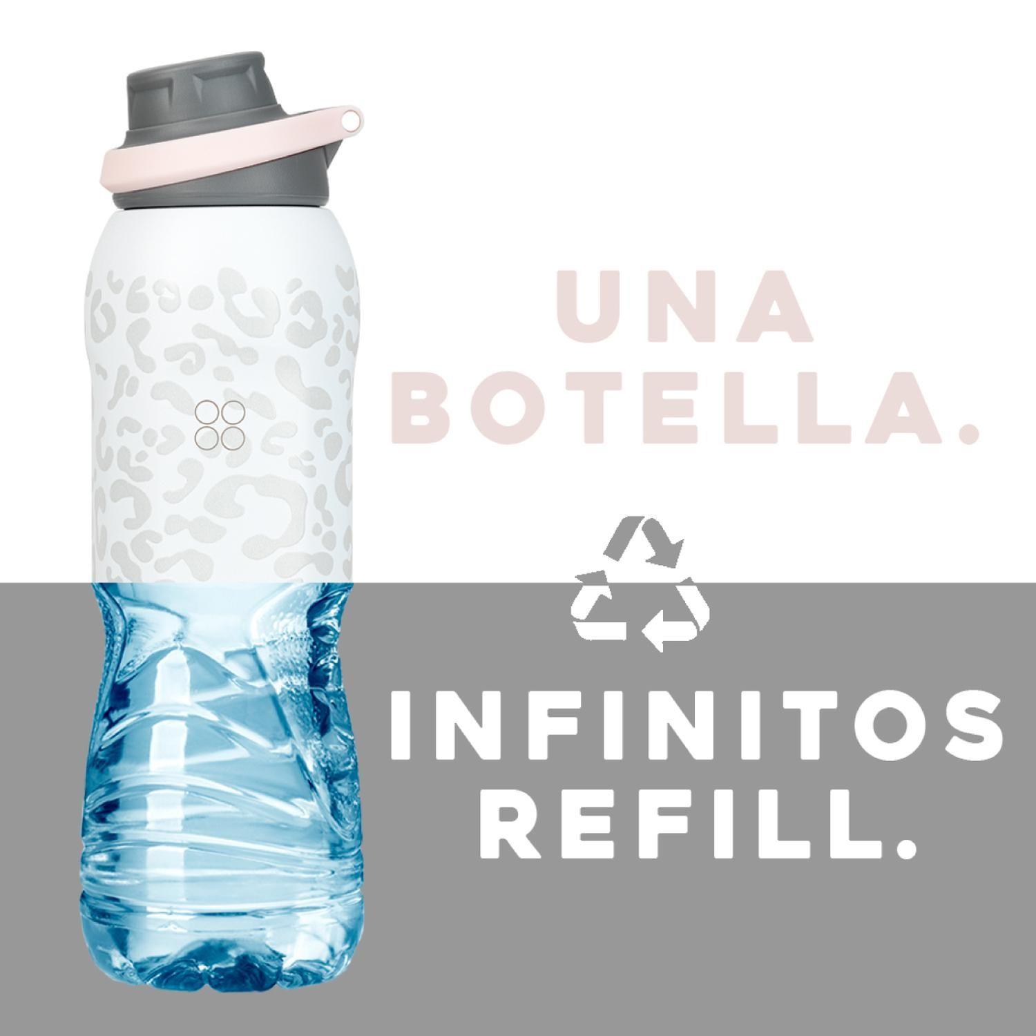Termo Agua Botella Termica Buffer Acero Inoxidable 1L +Tapas-6
