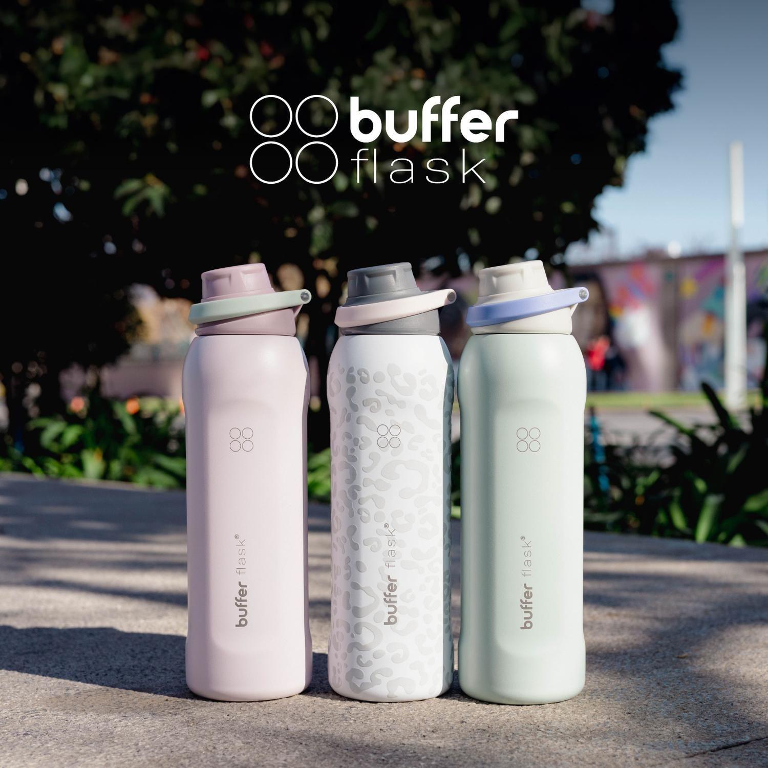 Termo Agua Botella Termica Buffer Acero Inoxidable 1L +Tapas-7