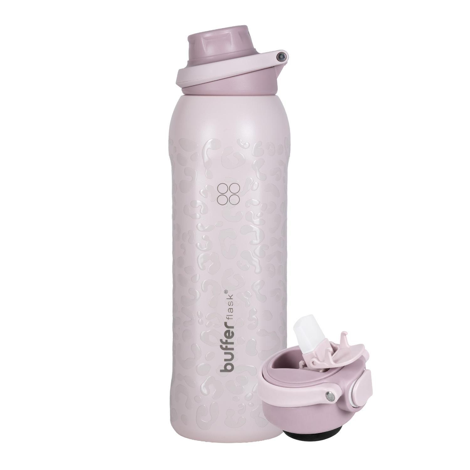 Termo Agua Botella Termica Buffer Acero Inoxidable 1L +Tapas-0