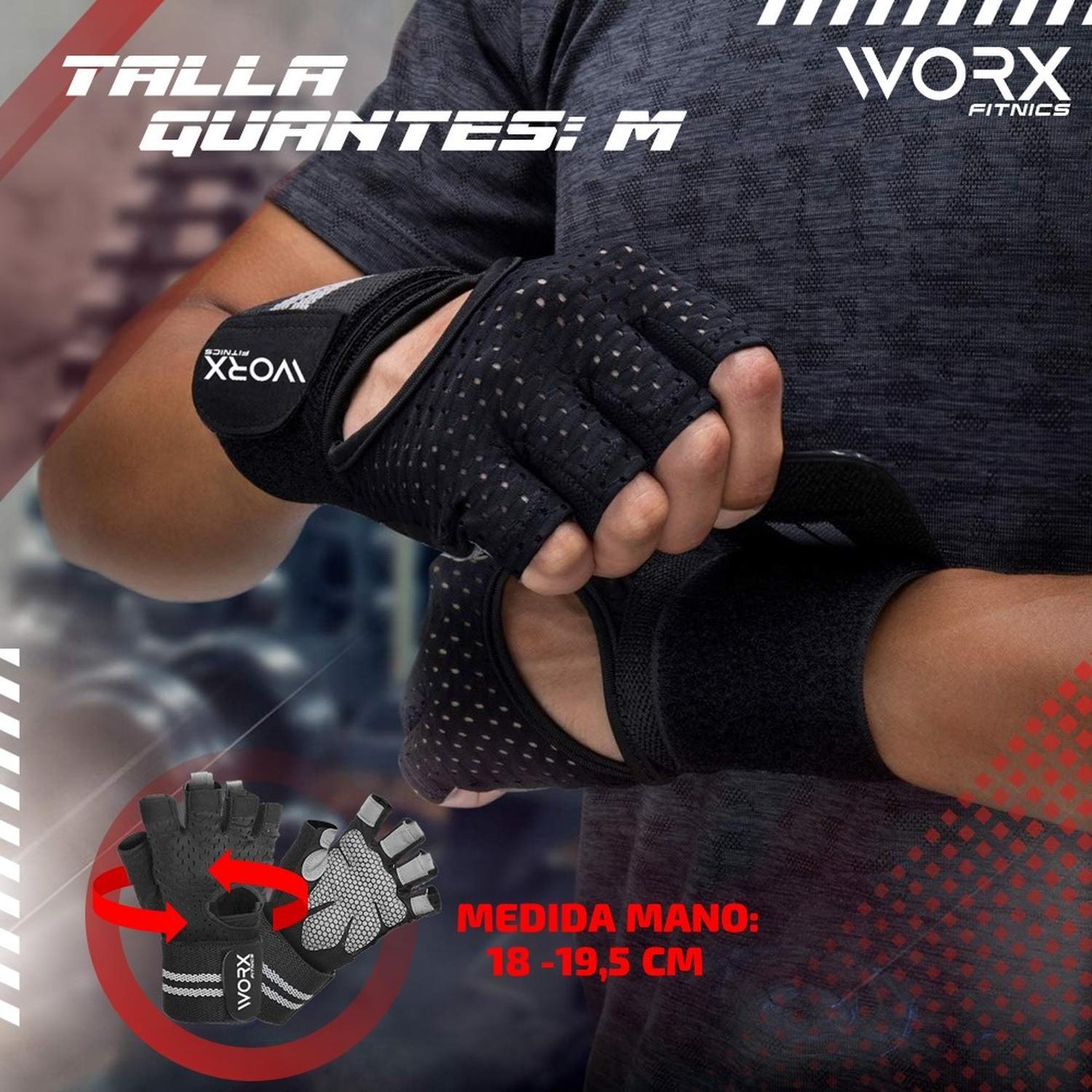 Guantes Entrenamiento Con Muñequera Worx Gimnasio Pesas Gym negro-8