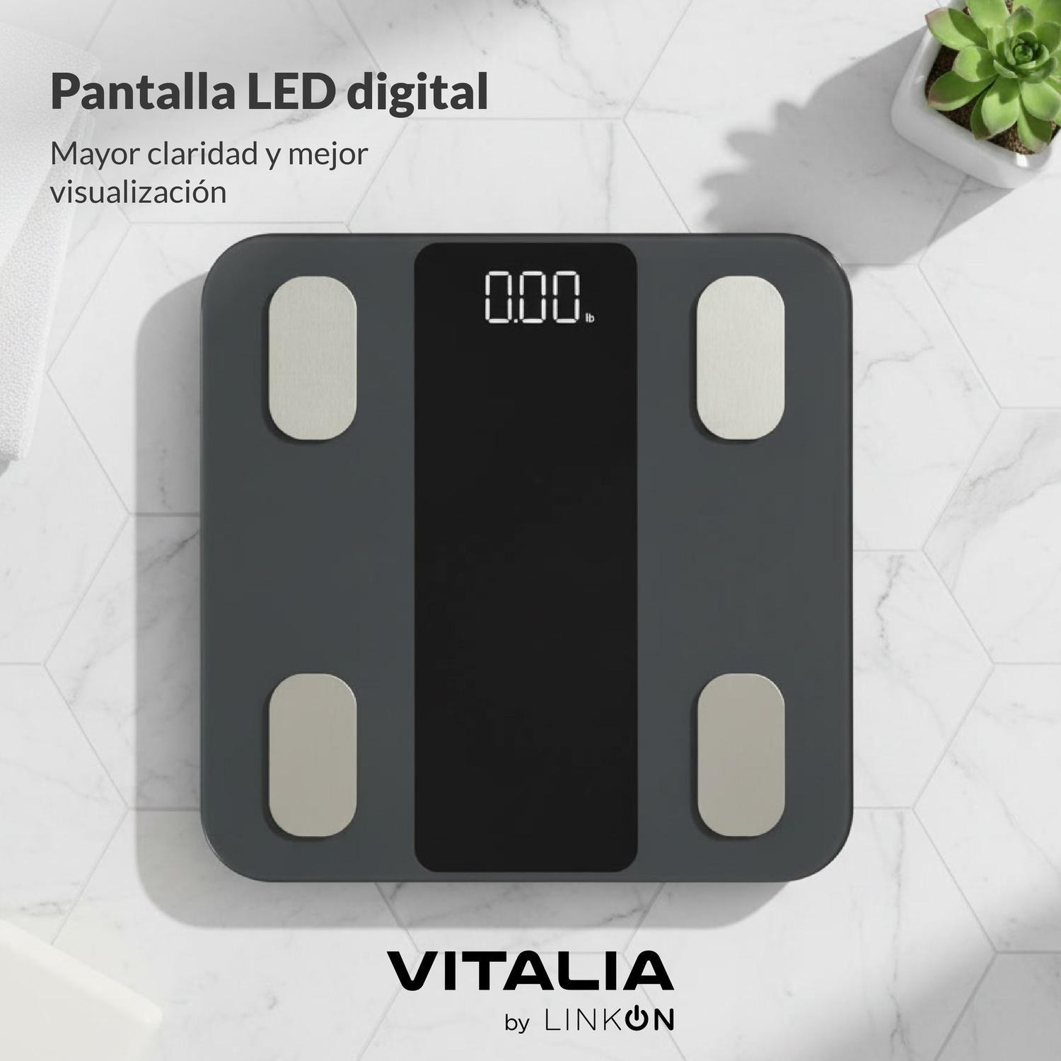Pesa Inteligente Balanza Digital Vitalia Bluetooth Baño-4