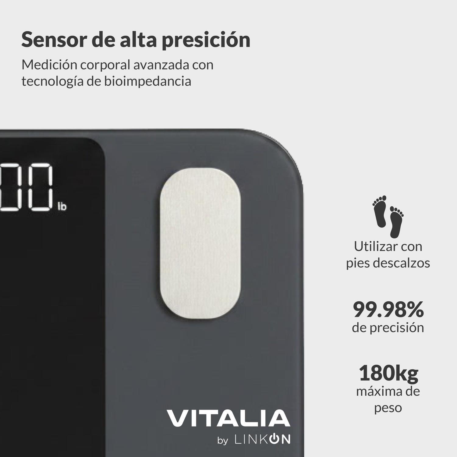 Pesa Inteligente Balanza Digital Vitalia Bluetooth Baño-5