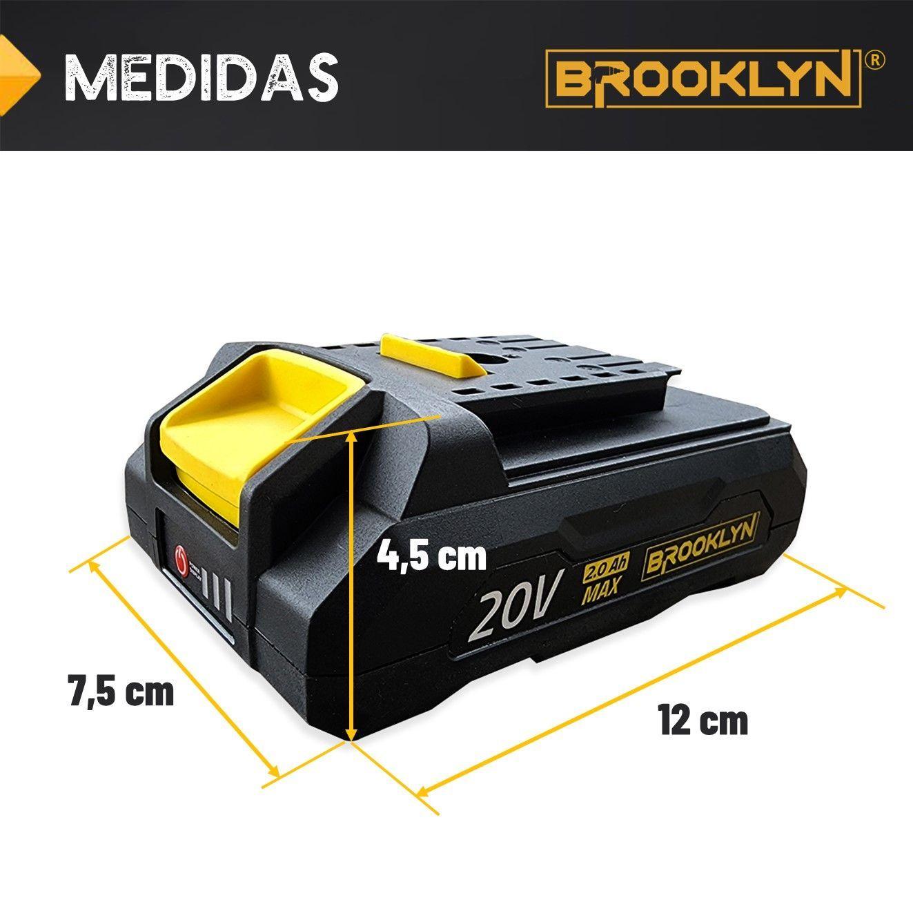 Bateria 20V Litio 2.0Ah Herramientas Brooklyn Sistema ONE-3