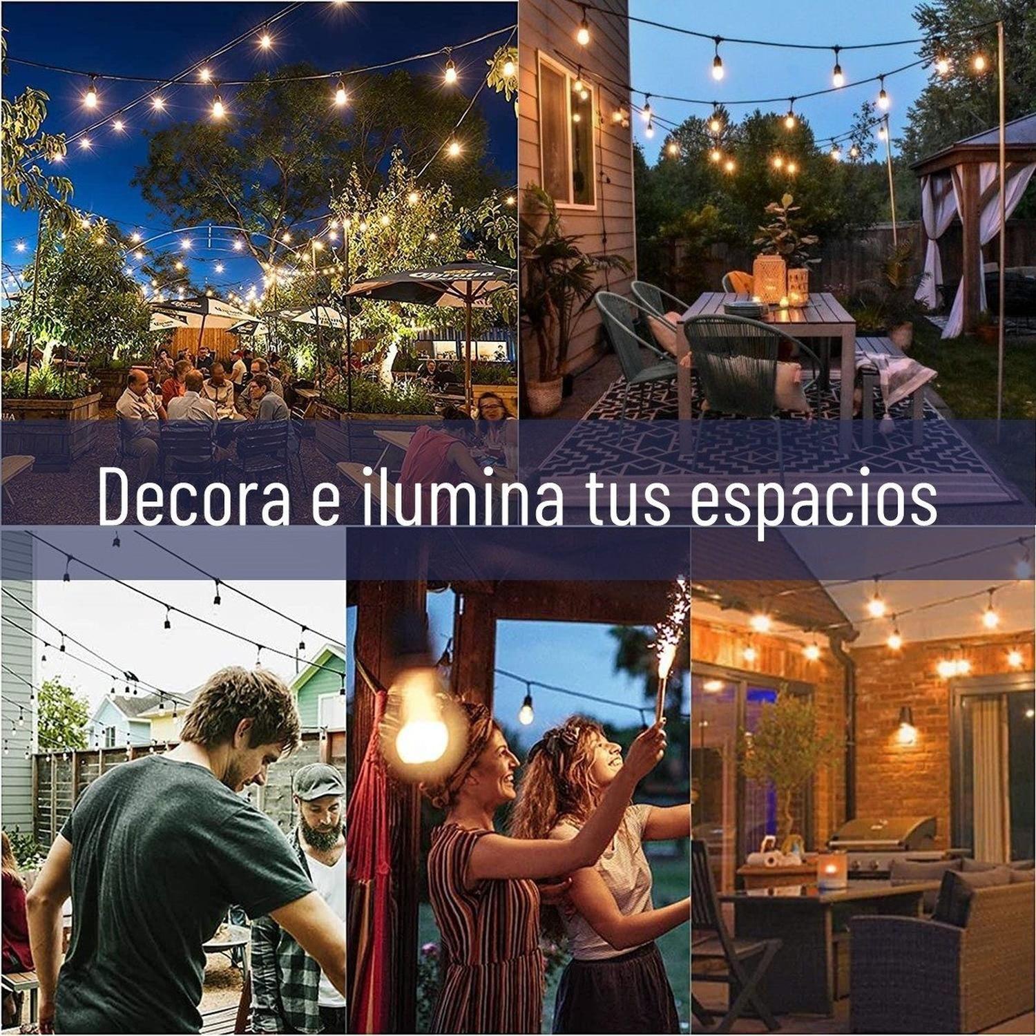 Guirnalda Luces Exterior Maxwell USB 7 Metros 10 Ampolletas-7