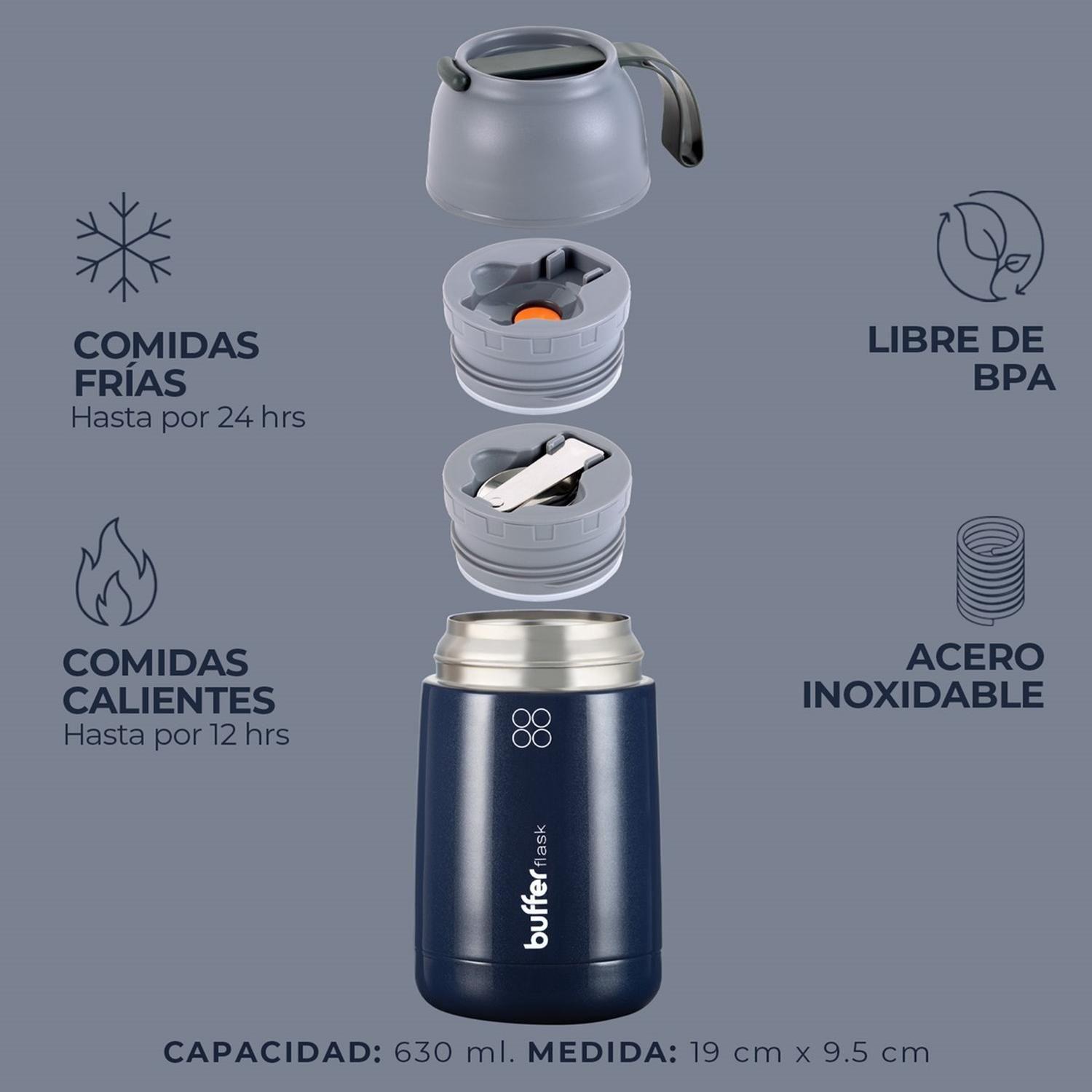 Termo Comida Y Liquido Buffer Multiproposito 630ml +cuchara-2